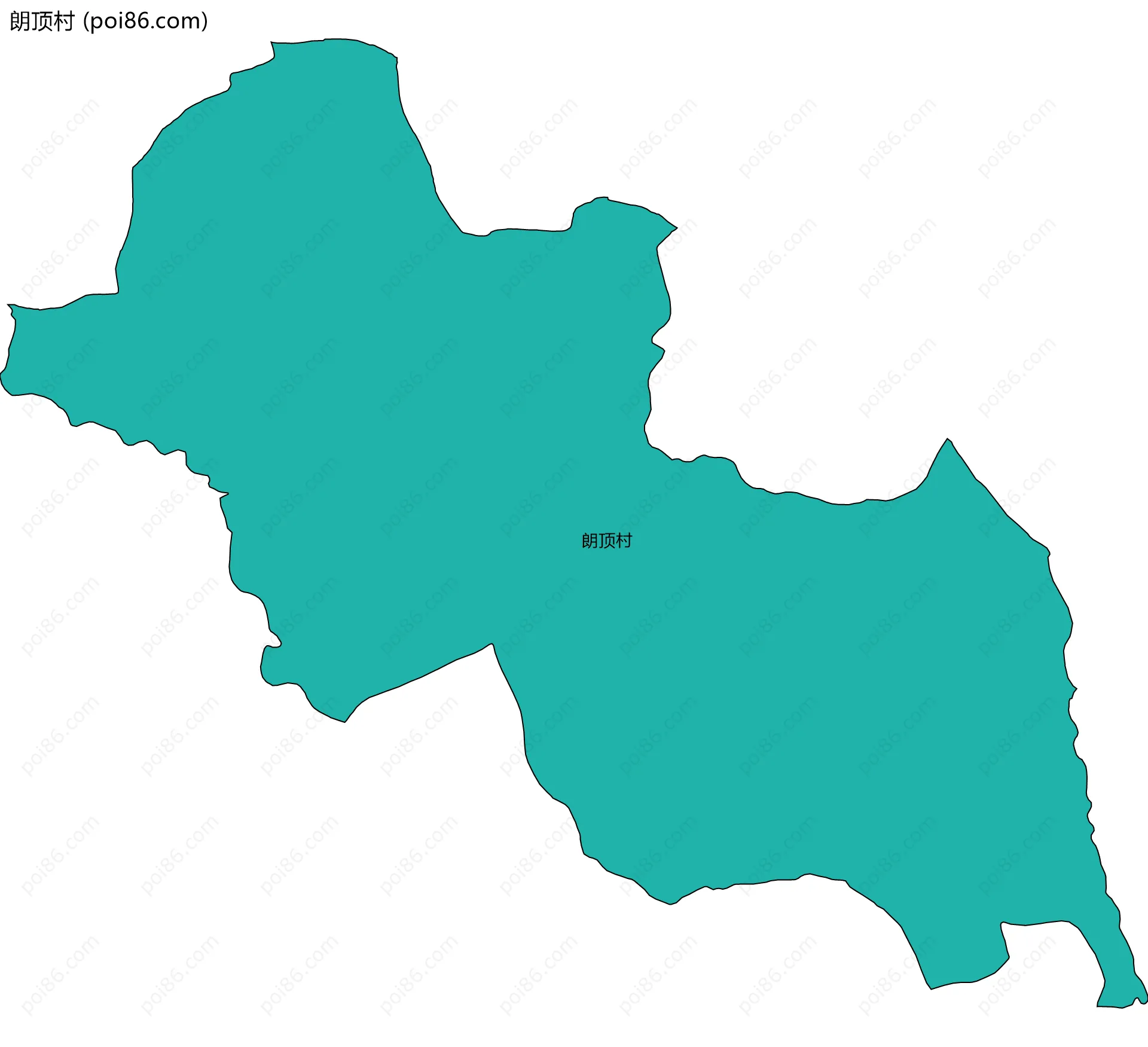 朗顶村边界地图