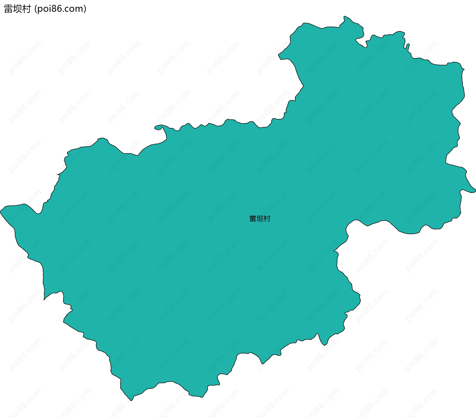 雷坝村边界地图