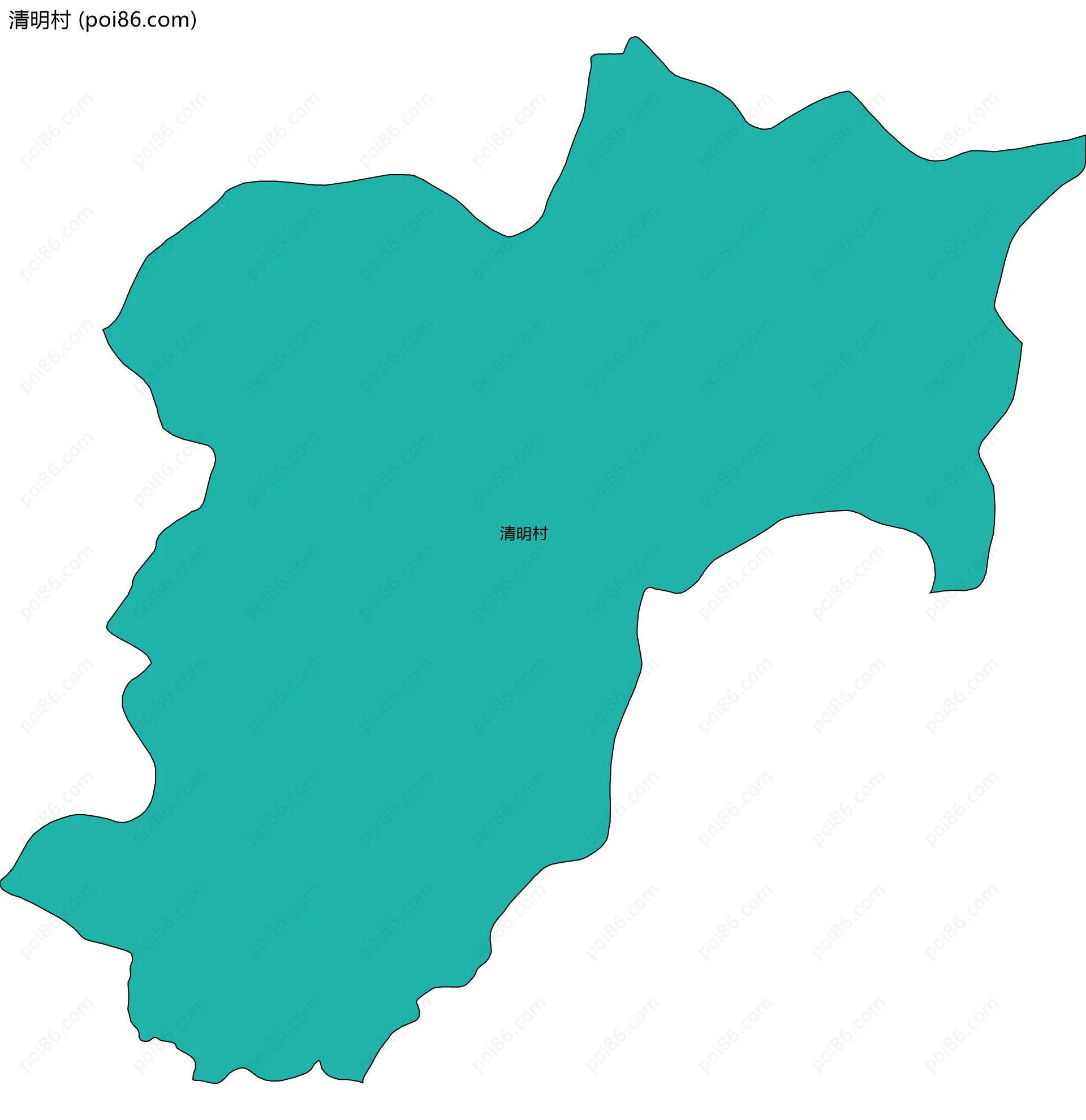 清明村边界地图