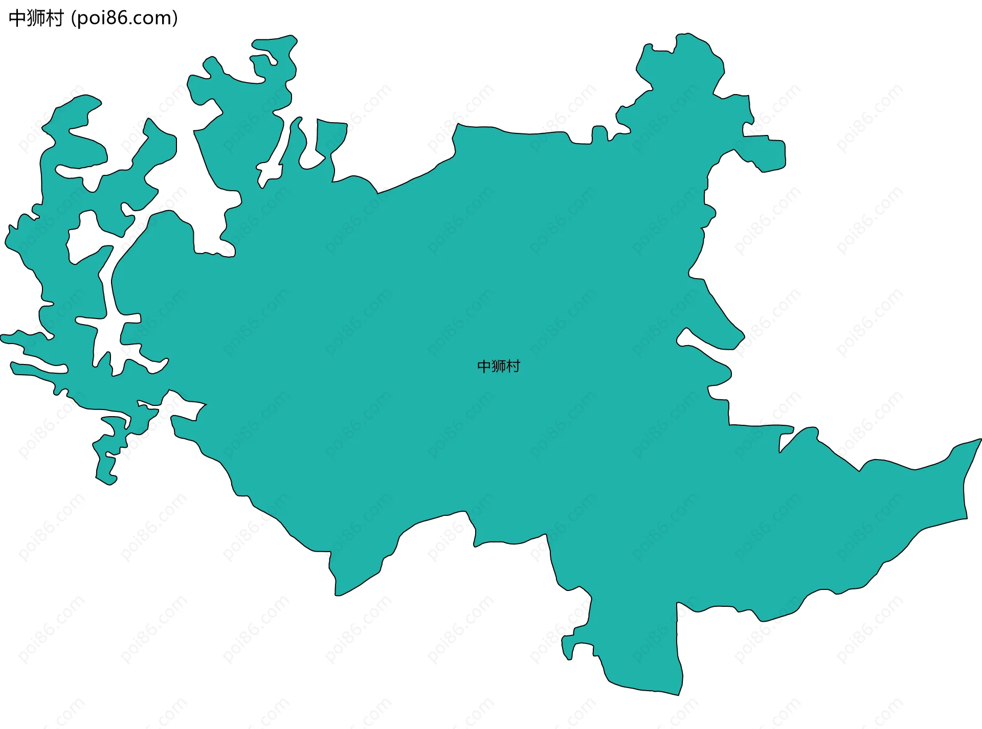 中狮村边界地图