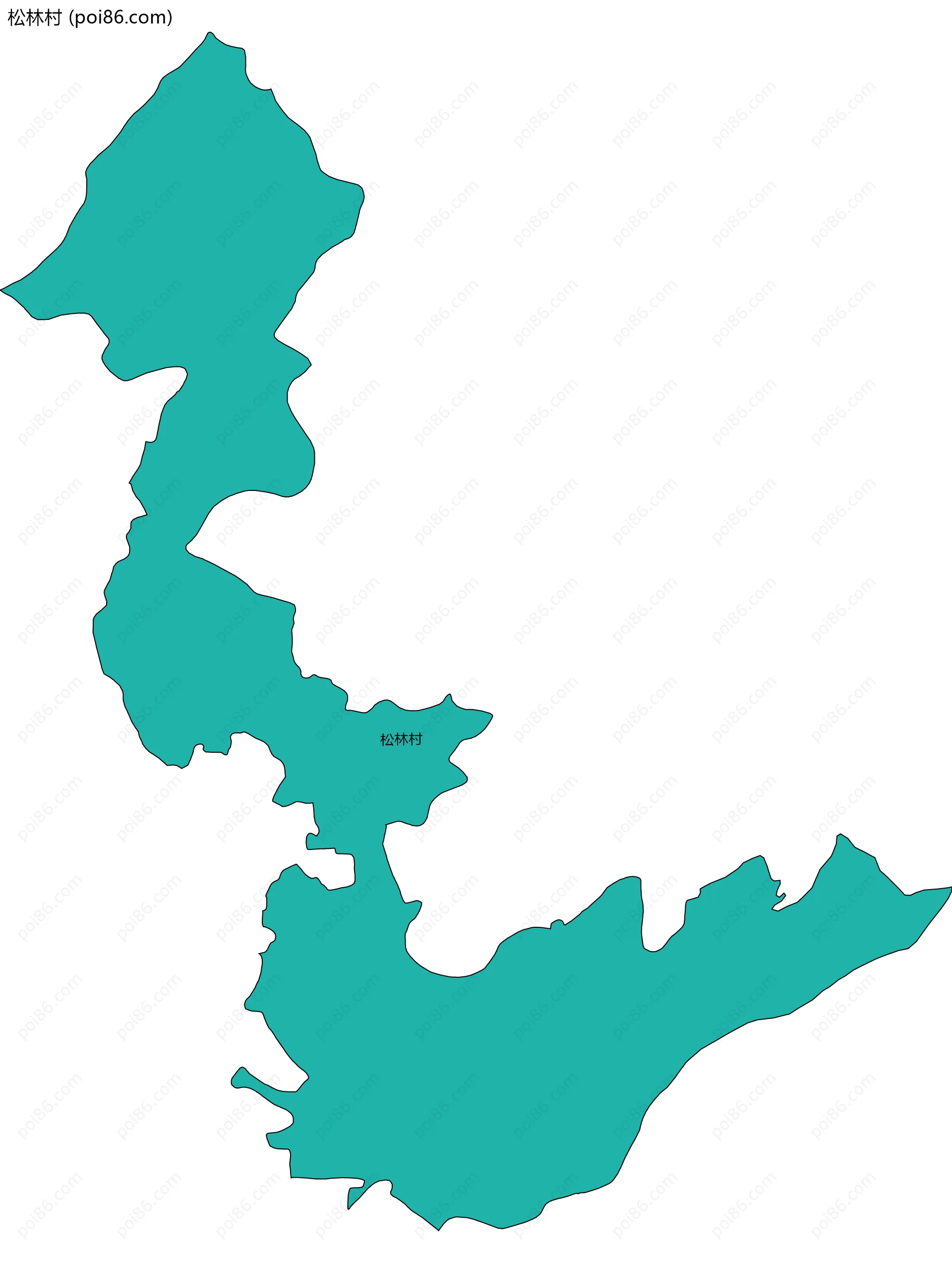 松林村边界地图