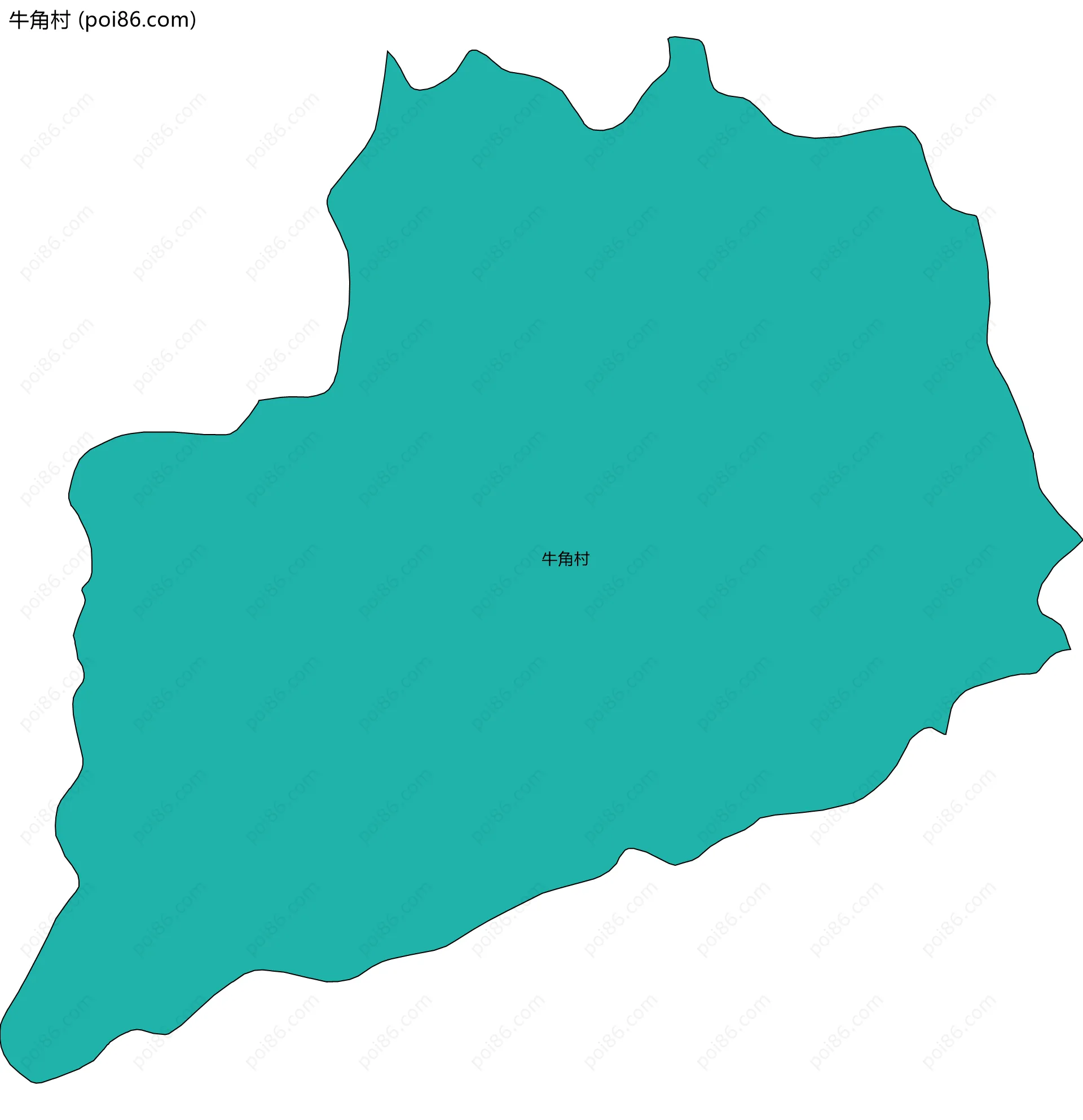 牛角村边界地图
