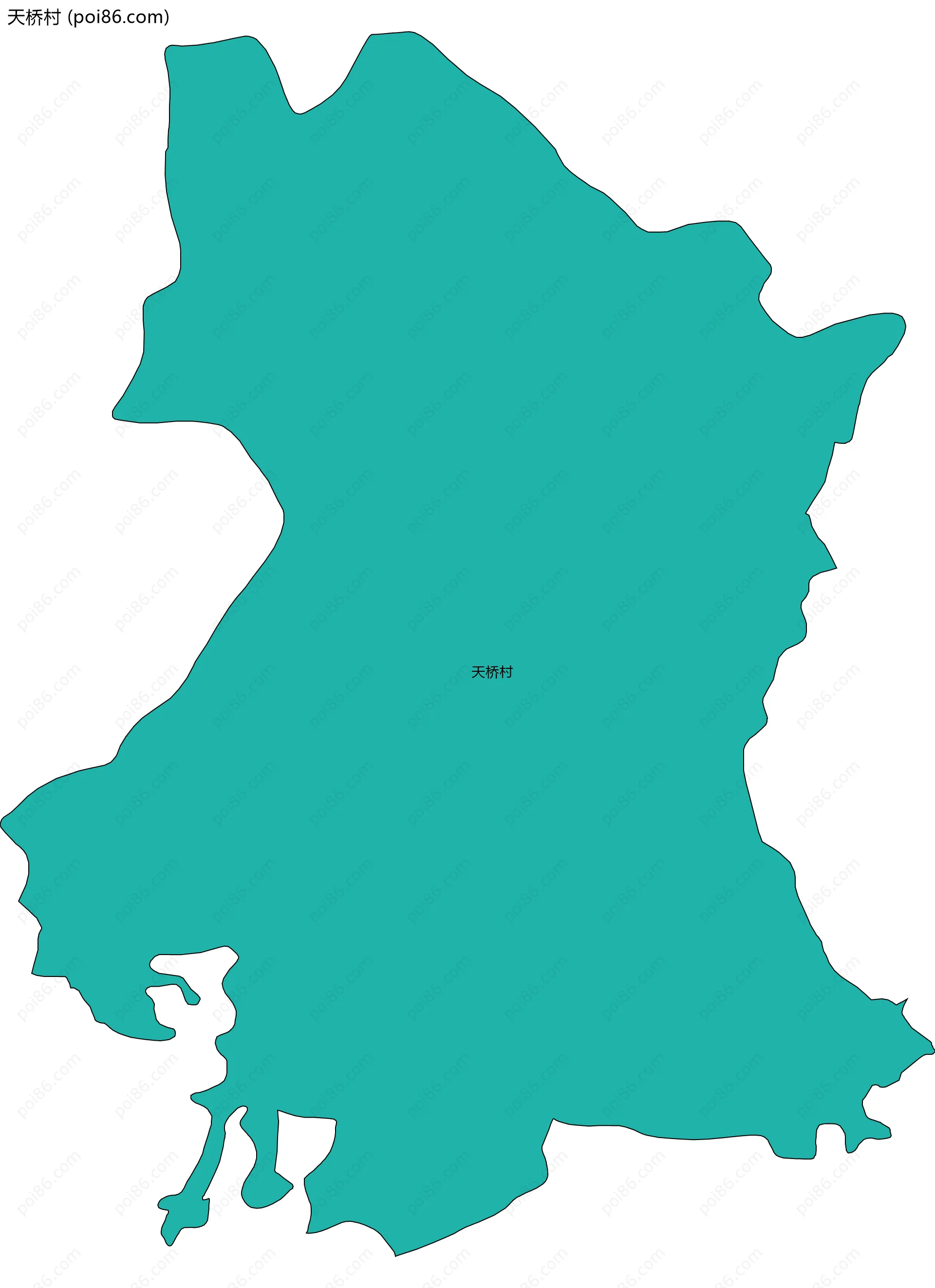 天桥村边界地图