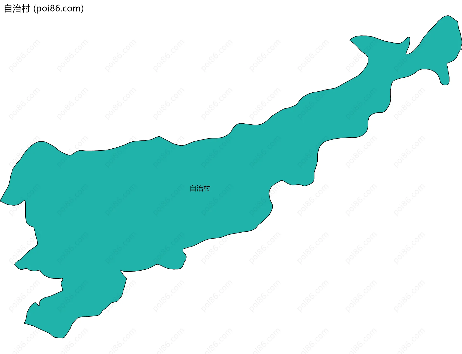 自治村边界地图