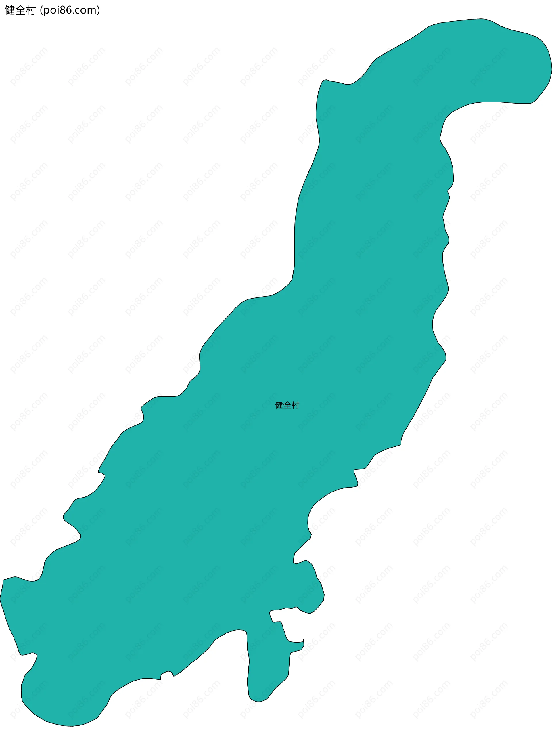 健全村边界地图