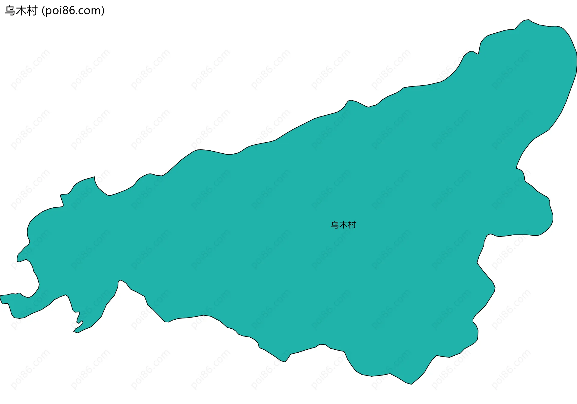 乌木村边界地图