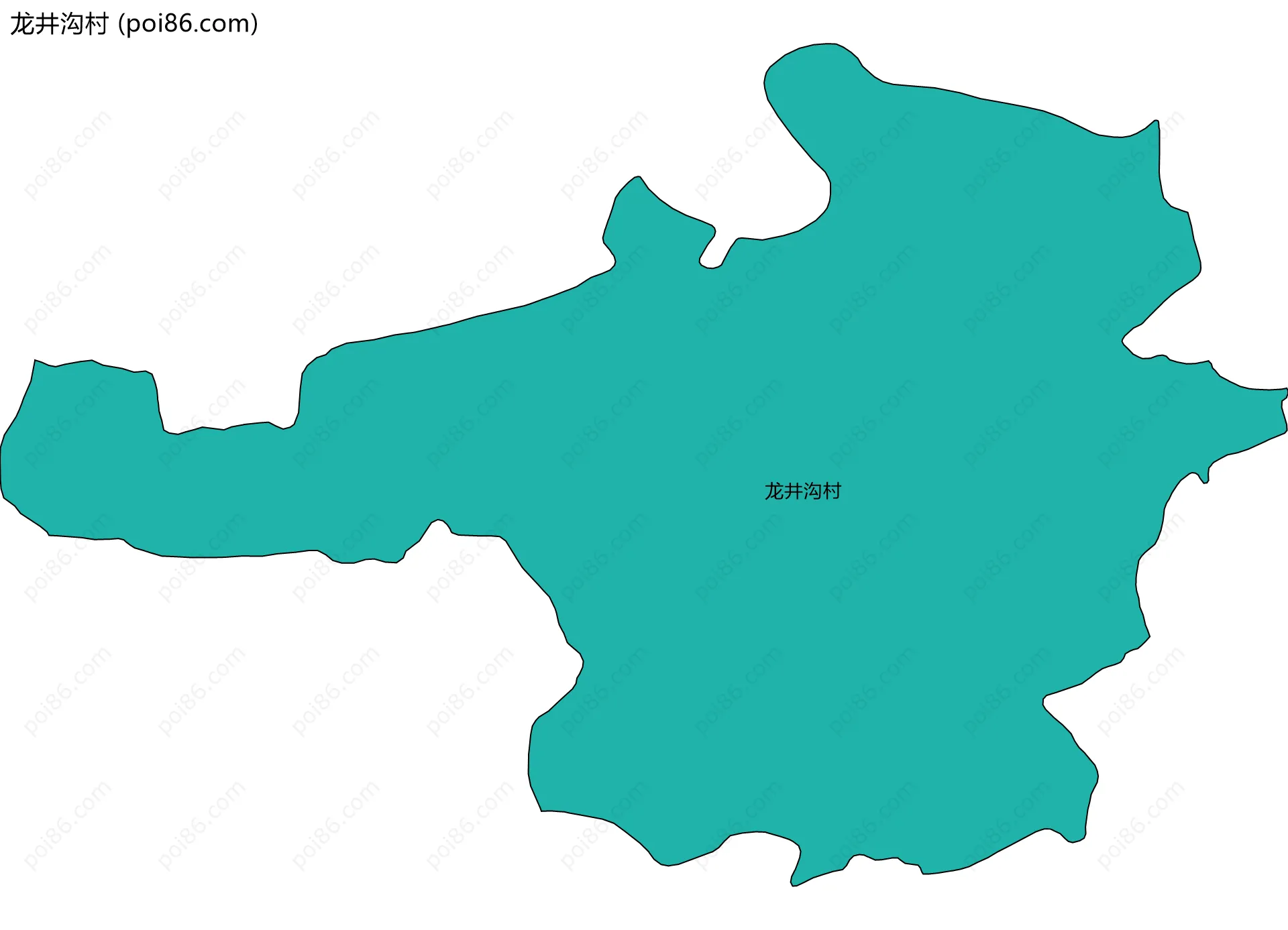 龙井沟村边界地图