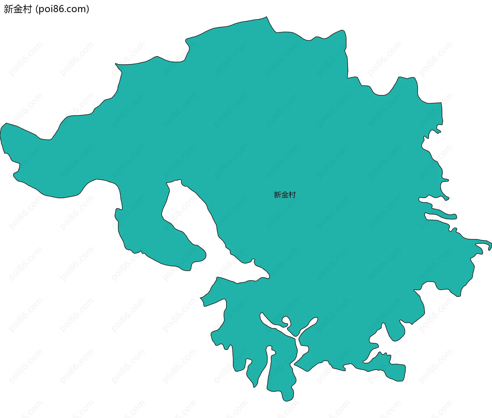 新金村边界地图