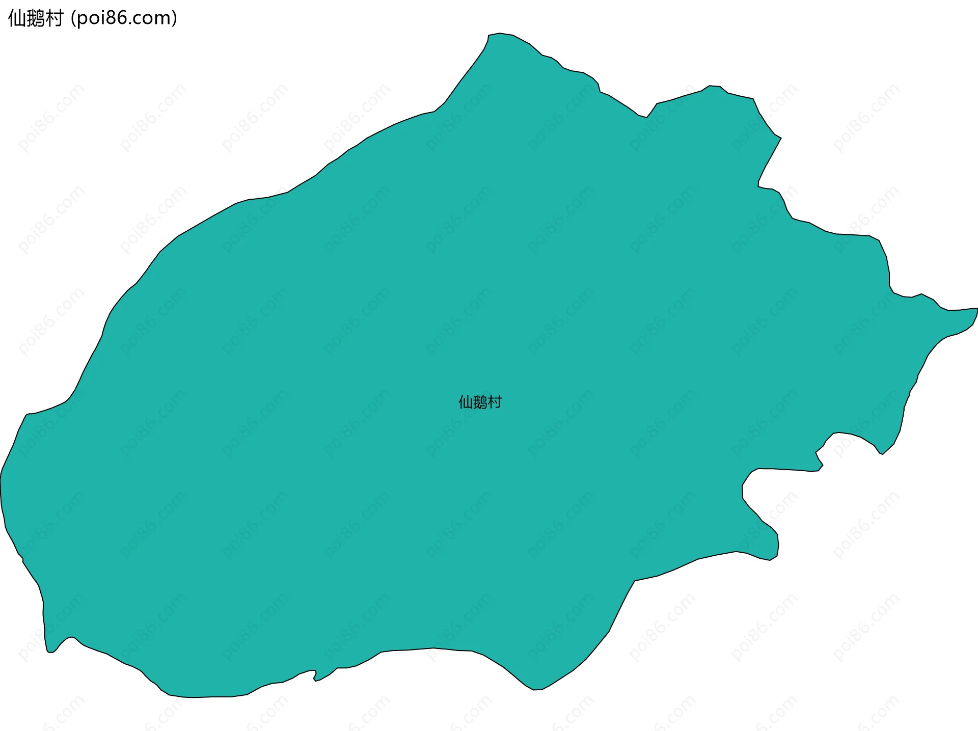 仙鹅村边界地图