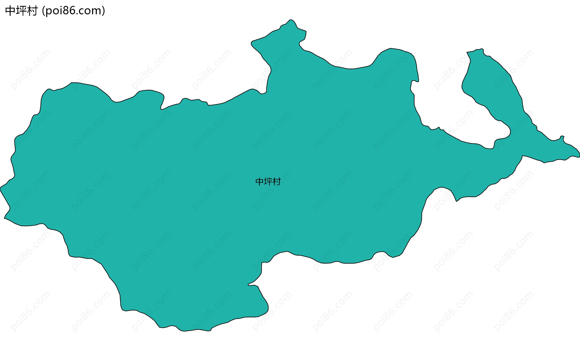 中坪村边界地图