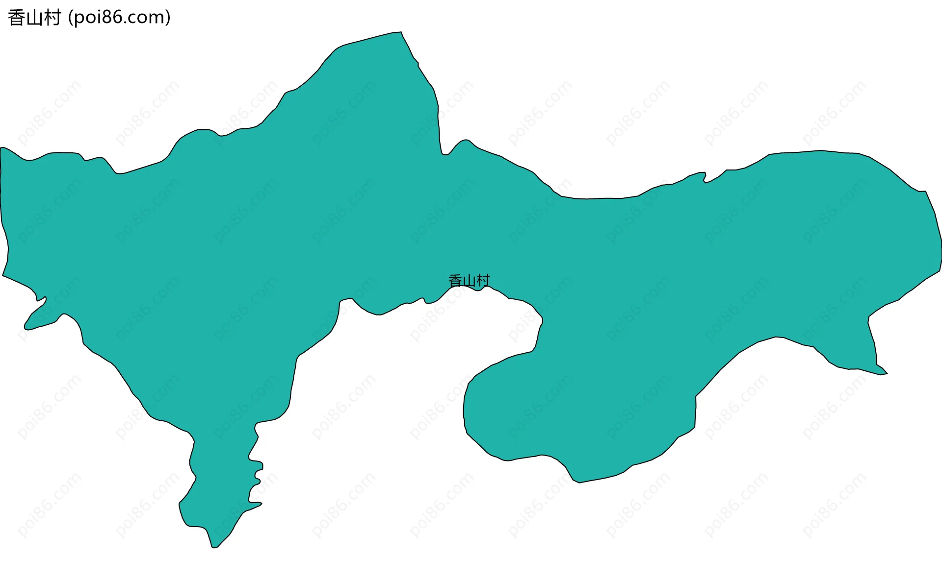 香山村边界地图