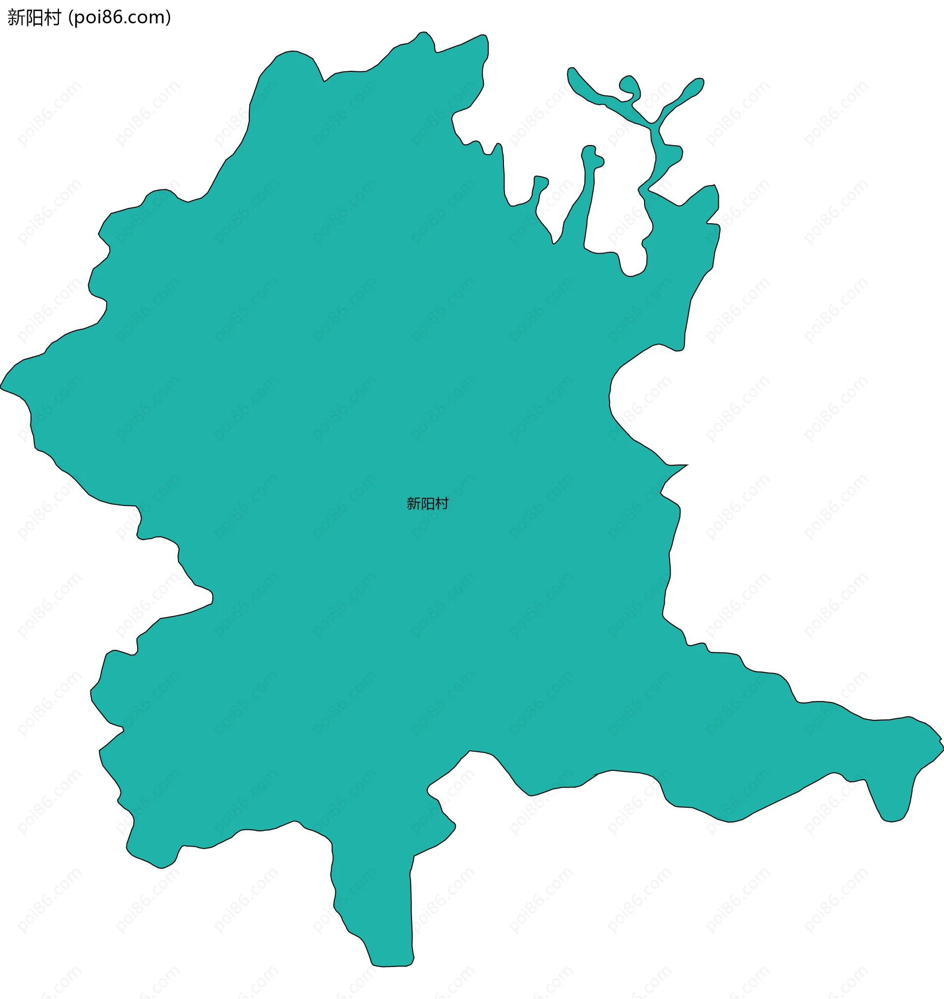 新阳村边界地图