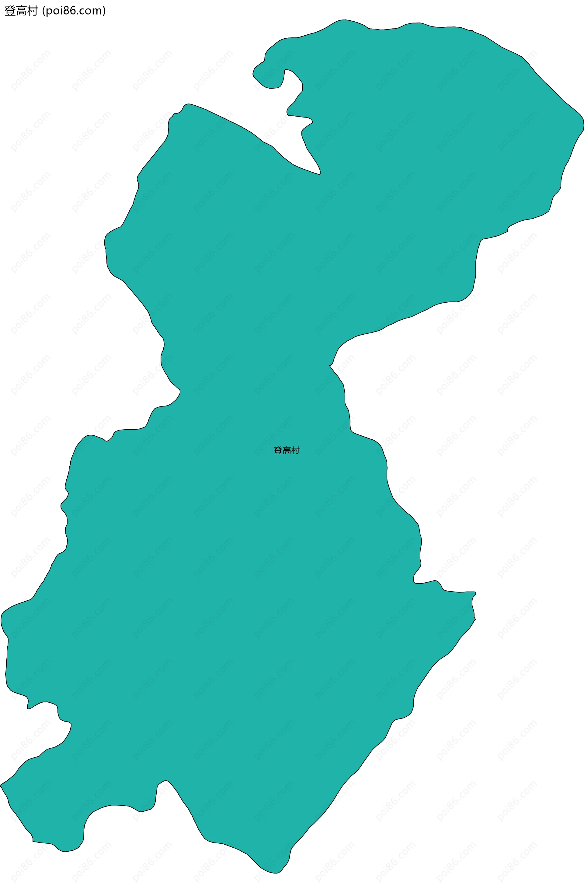 登高村边界地图