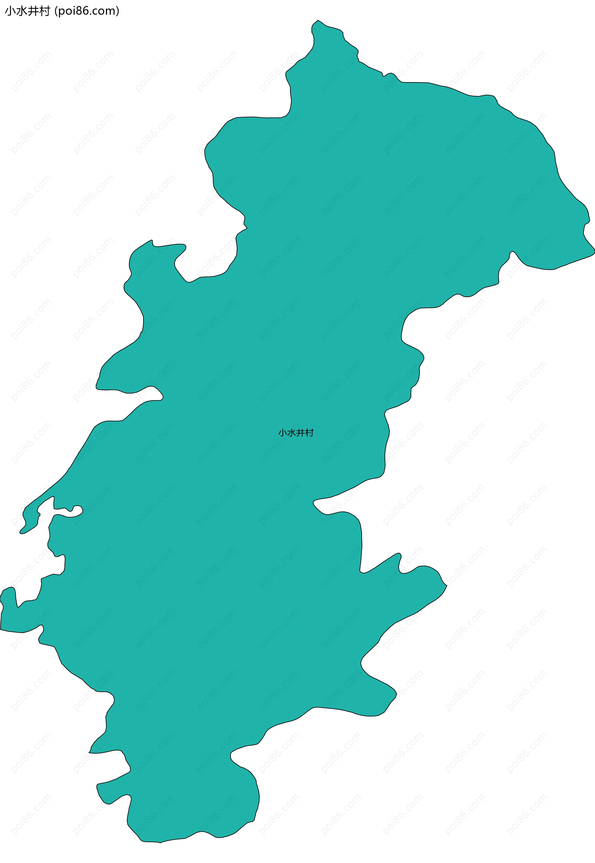 小水井村边界地图