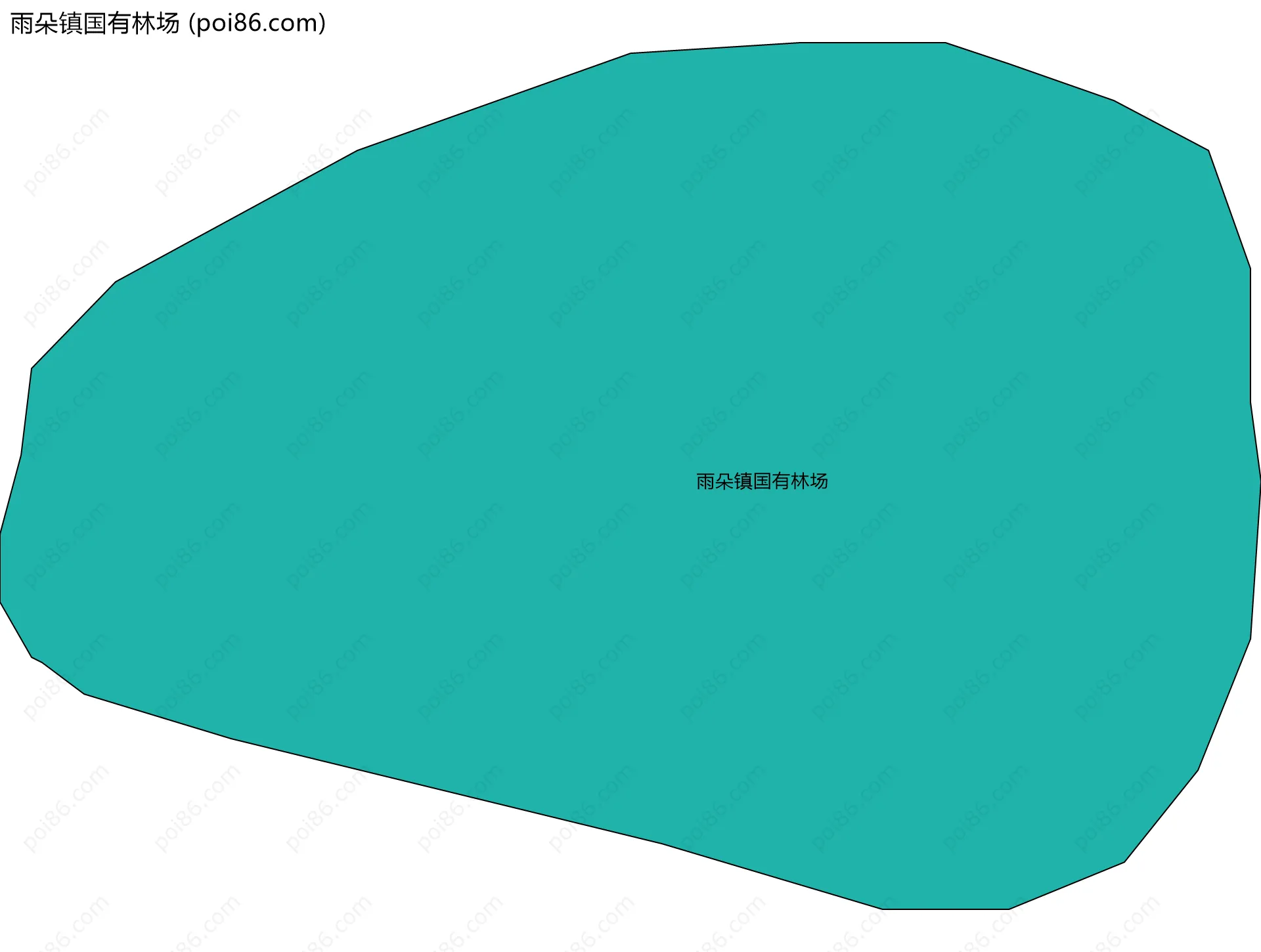雨朵镇国有林场边界地图
