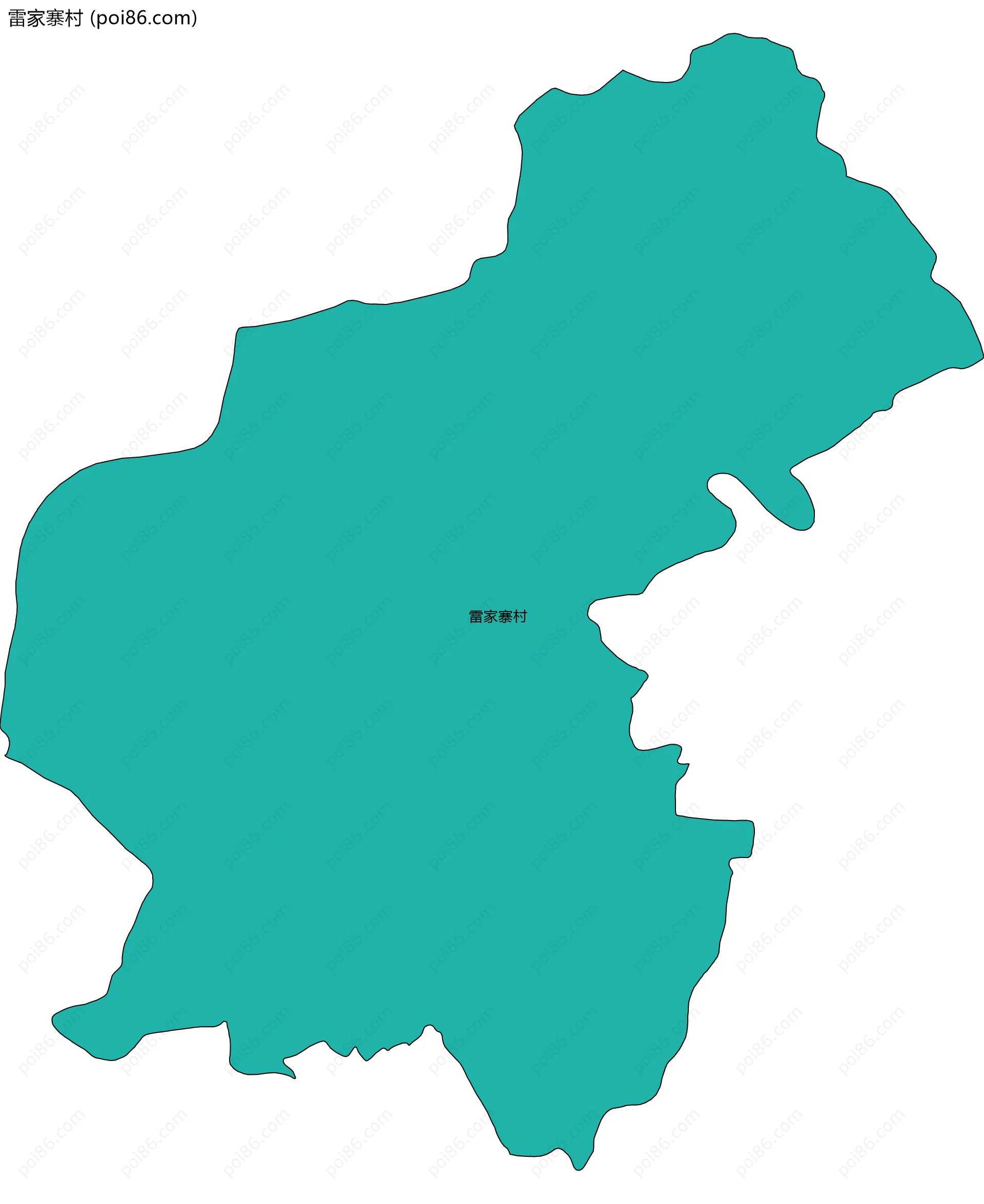 雷家寨村边界地图