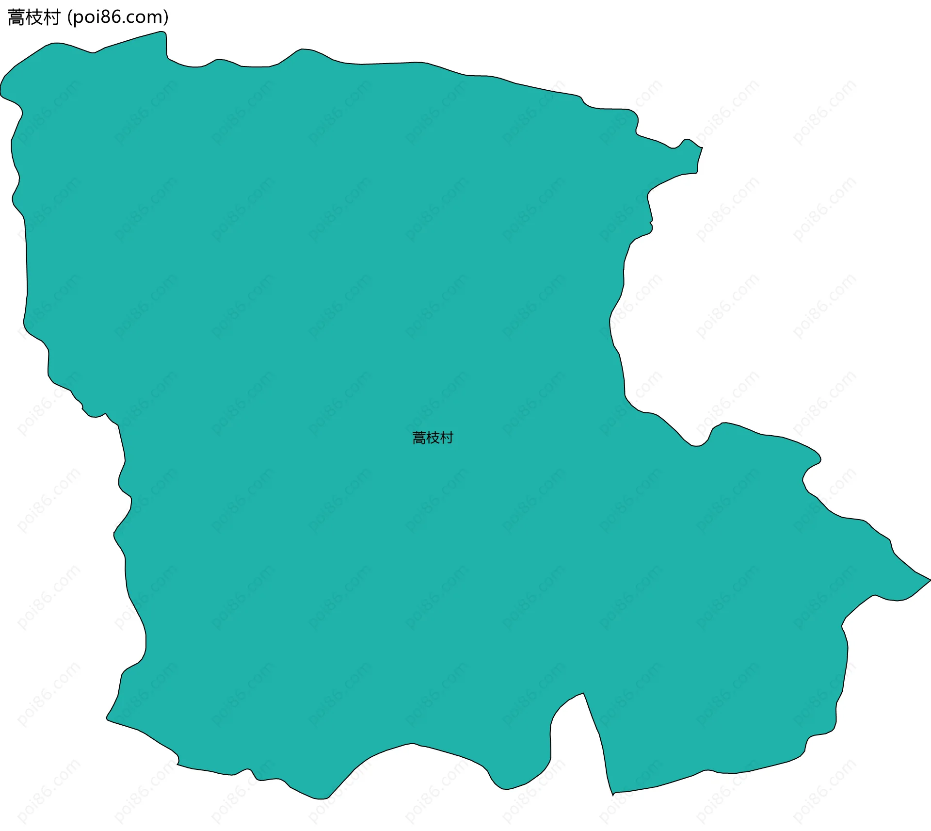 蒿枝村边界地图