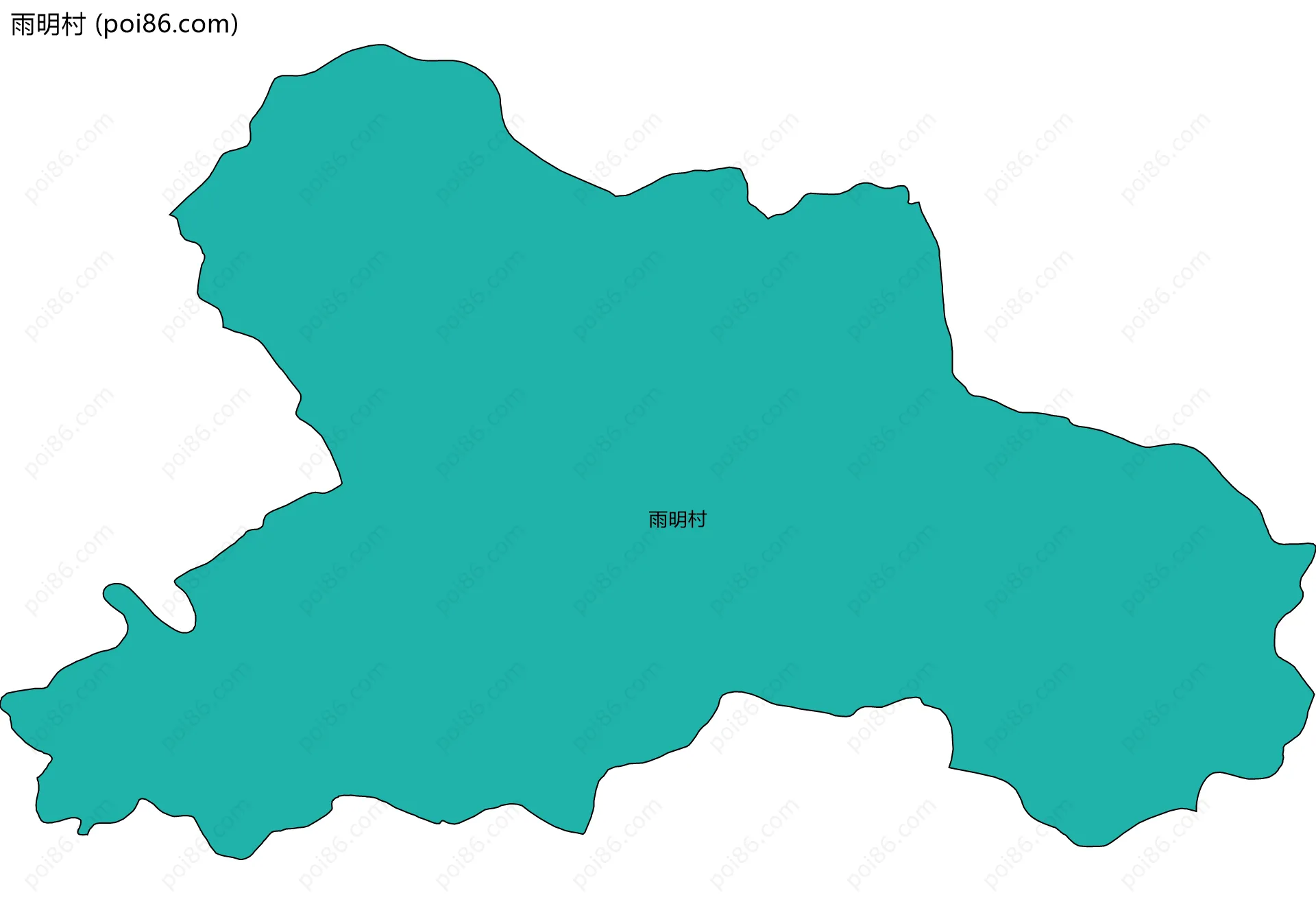 雨明村边界地图