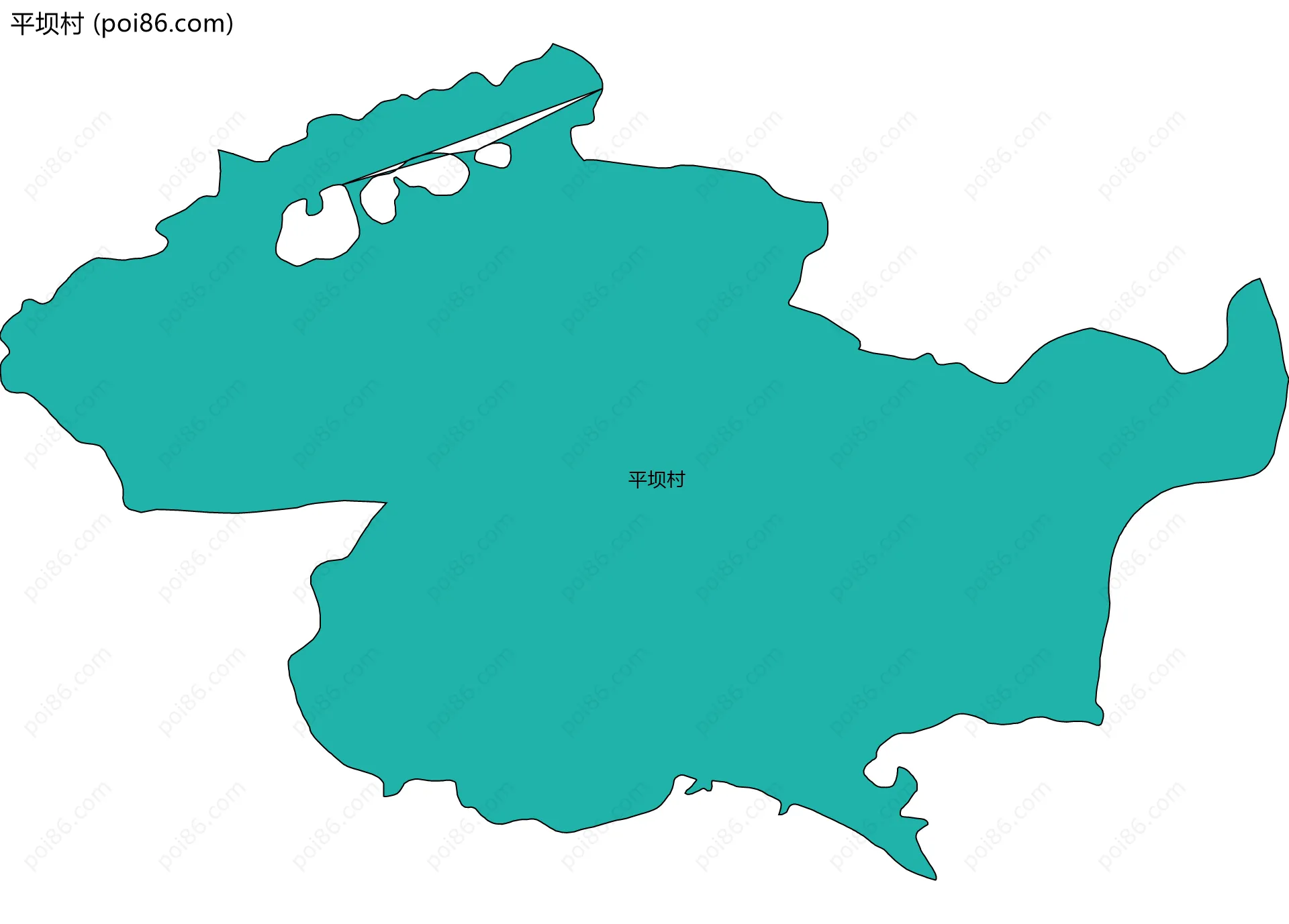 平坝村边界地图