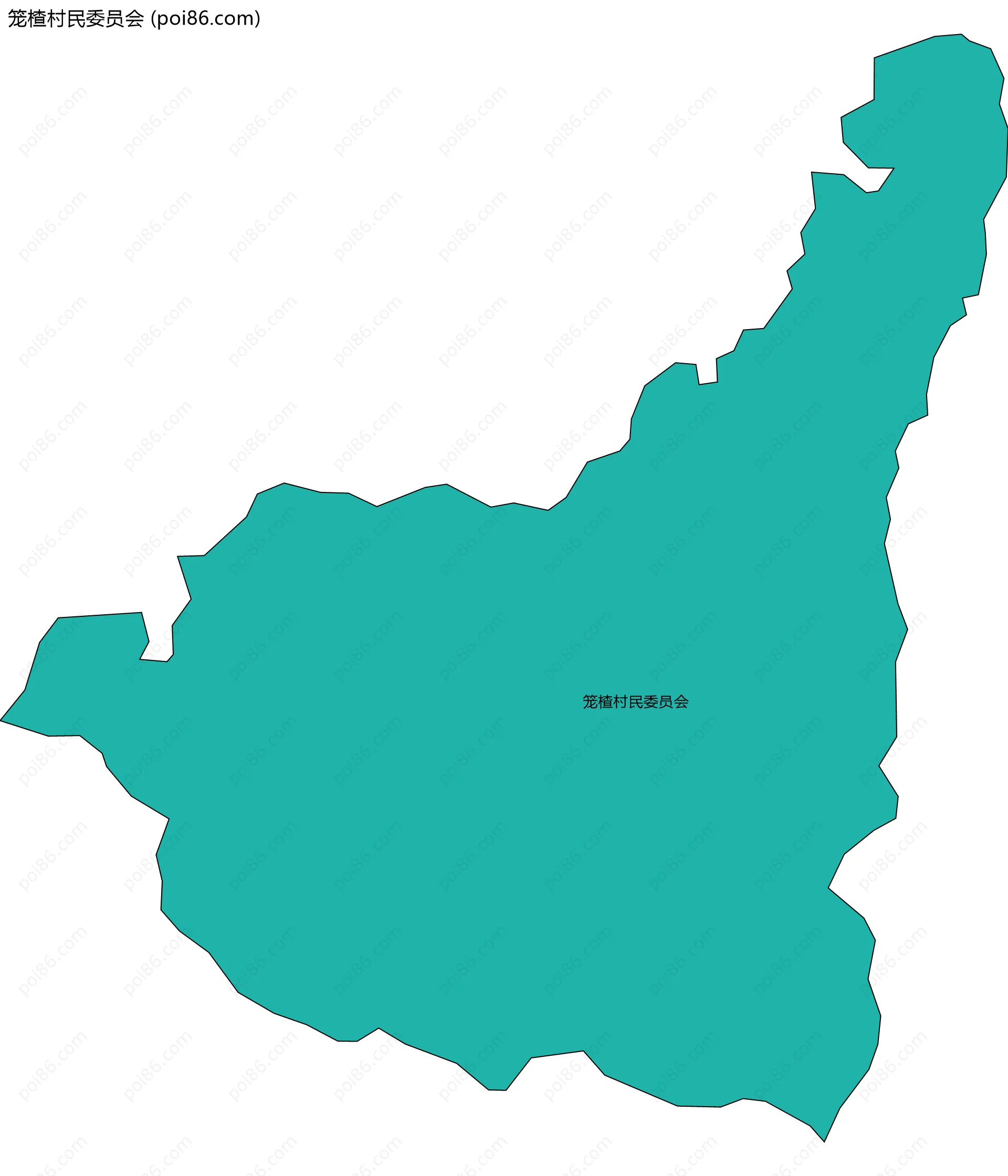 笼楂村民委员会边界地图