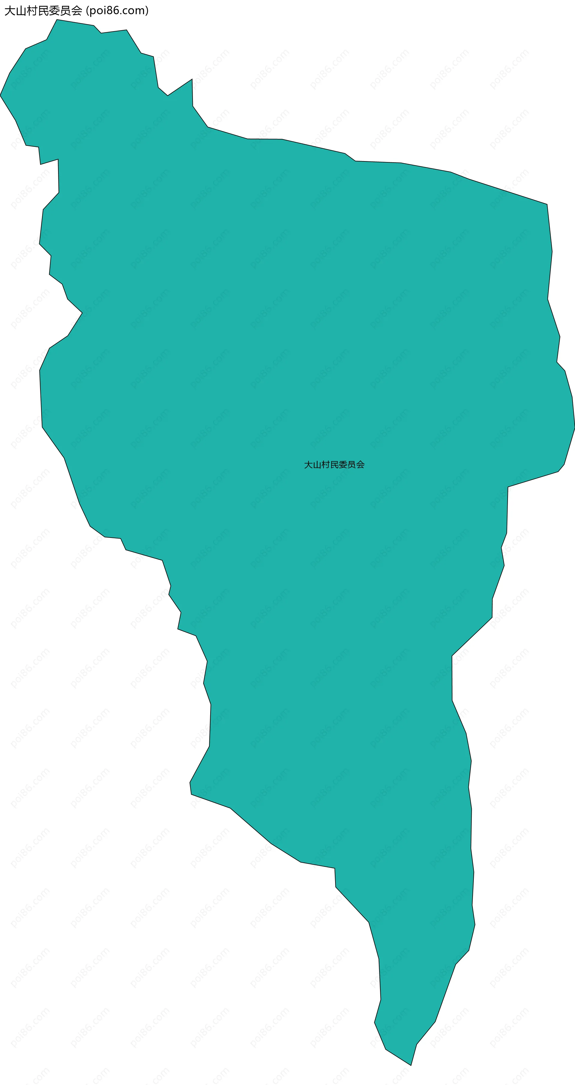 大山村民委员会边界地图