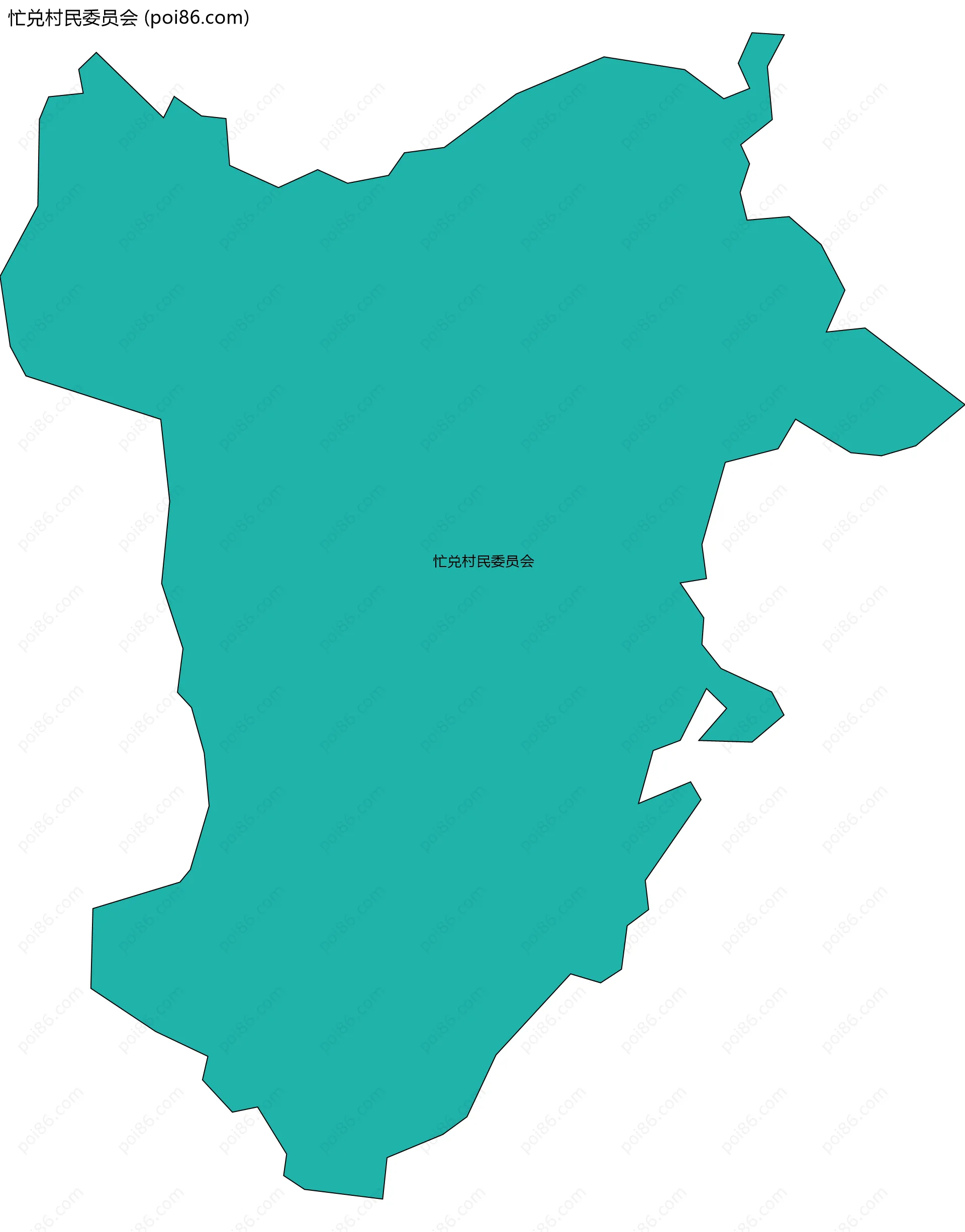 忙兑村民委员会边界地图