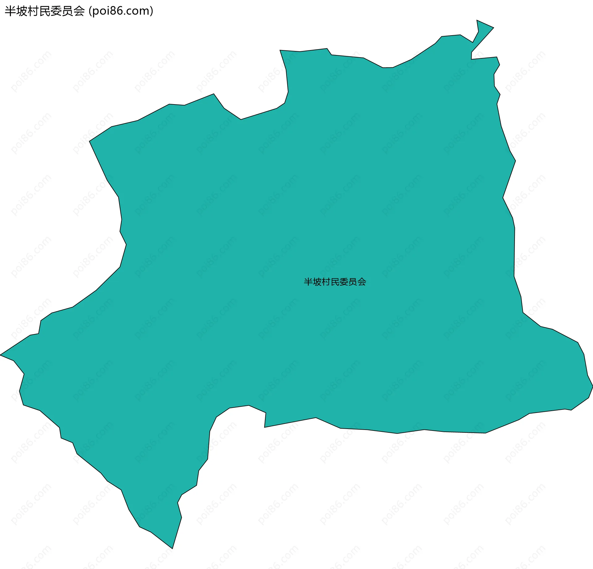 半坡村民委员会边界地图