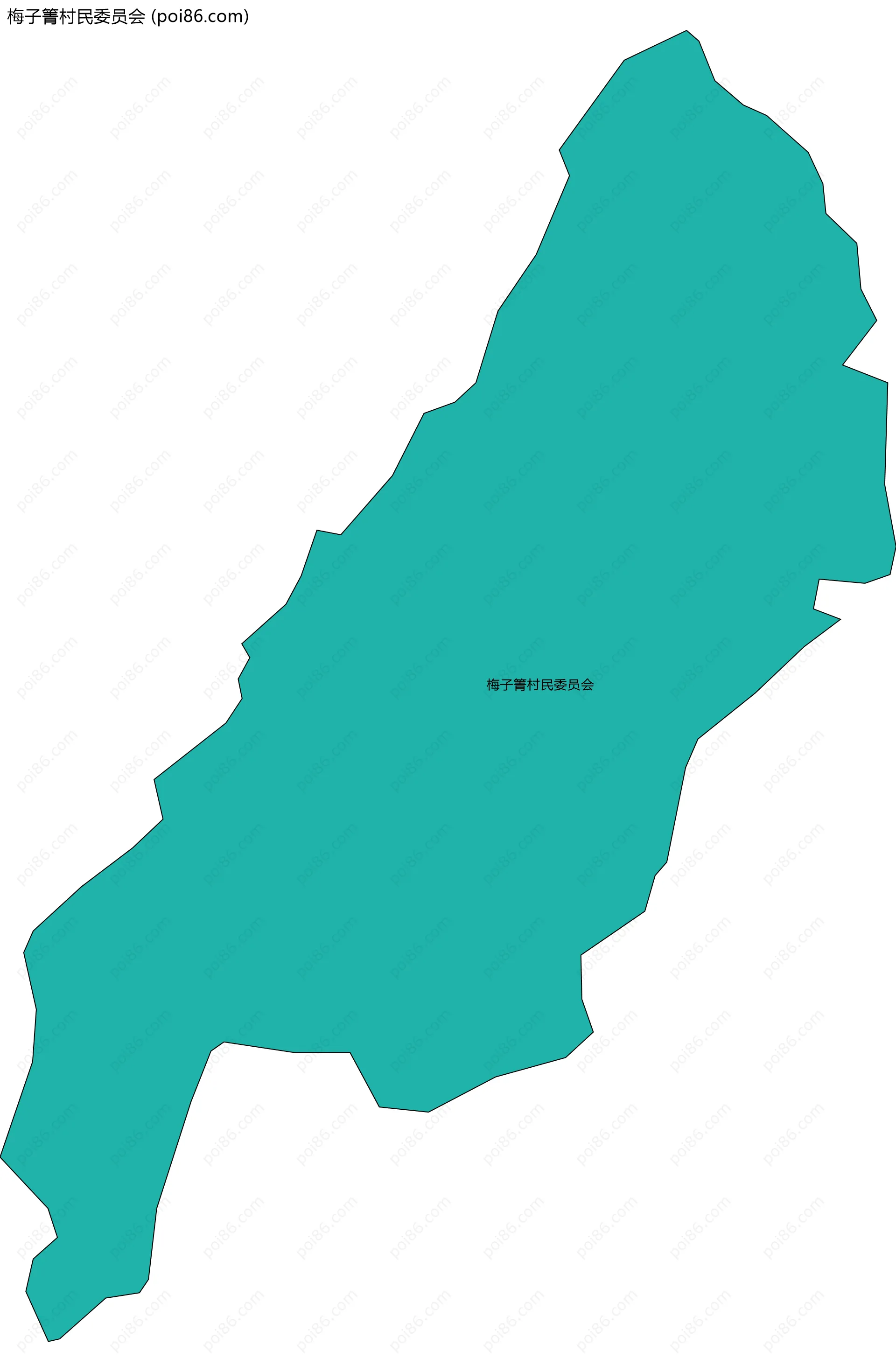 梅子箐村民委员会边界地图