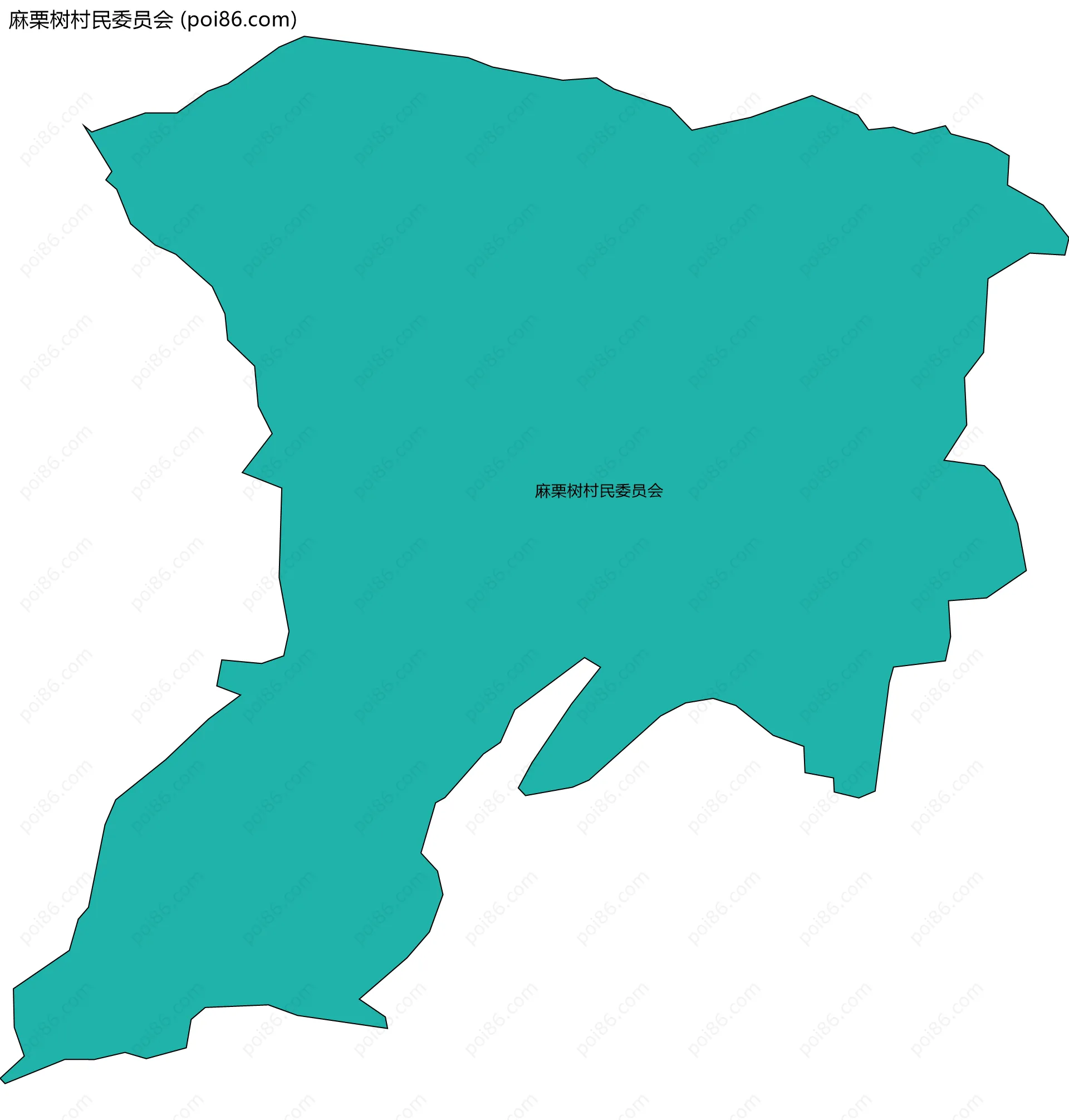 麻栗树村民委员会边界地图