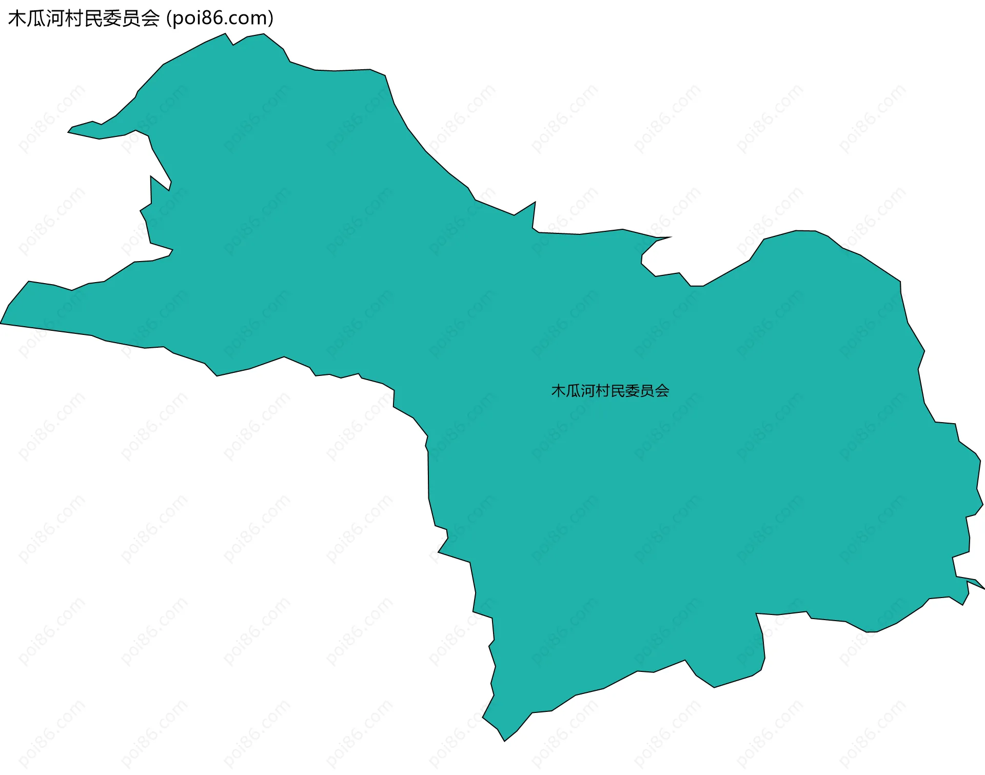 木瓜河村民委员会边界地图