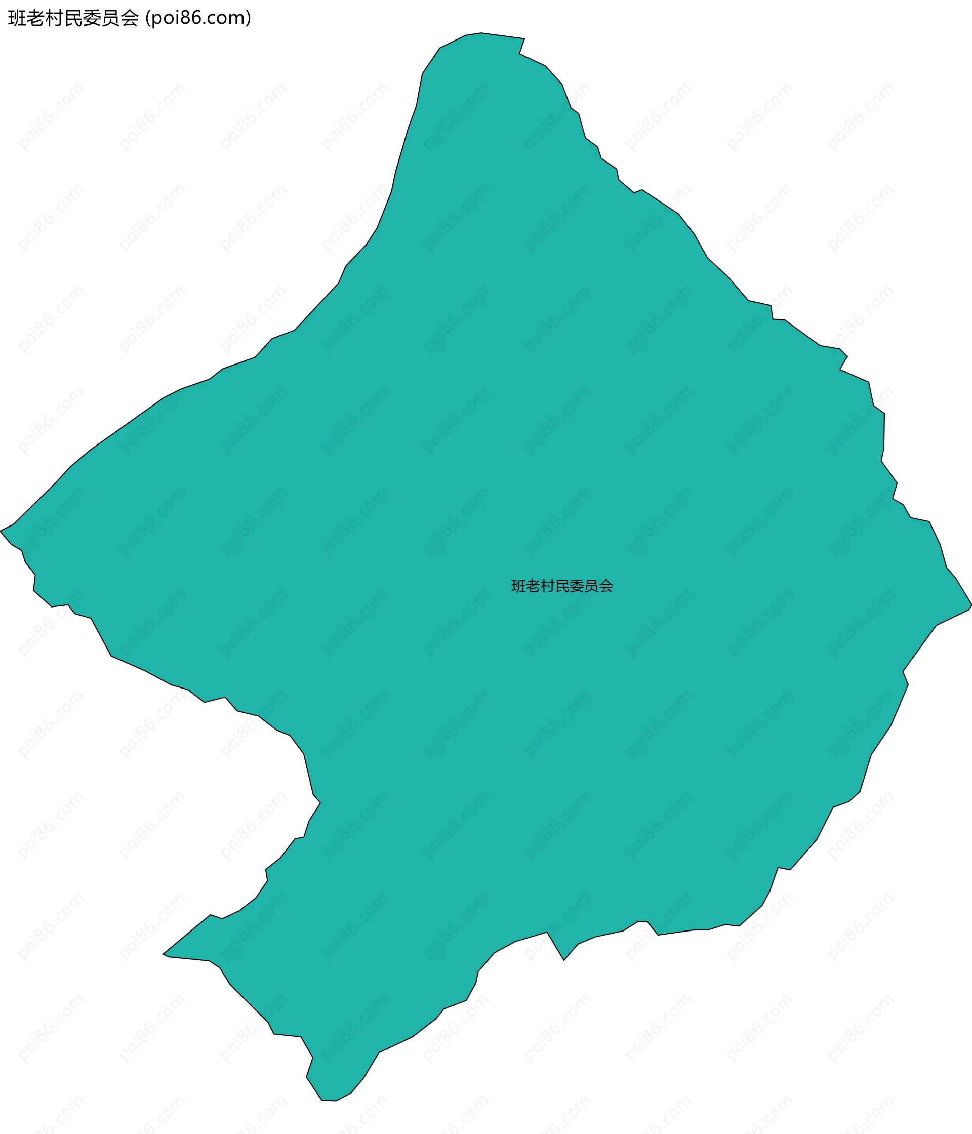 班老村民委员会边界地图