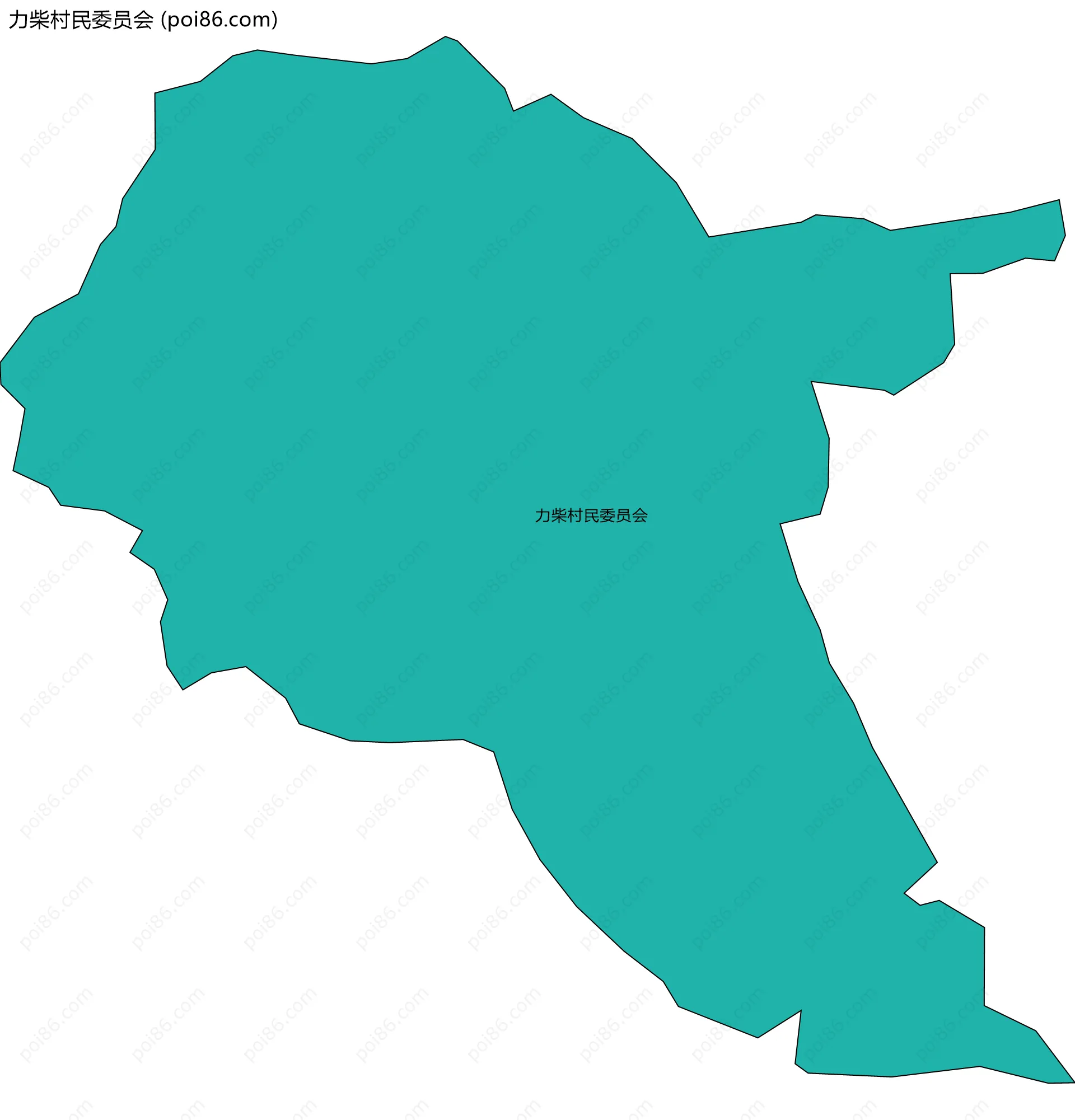力柴村民委员会边界地图