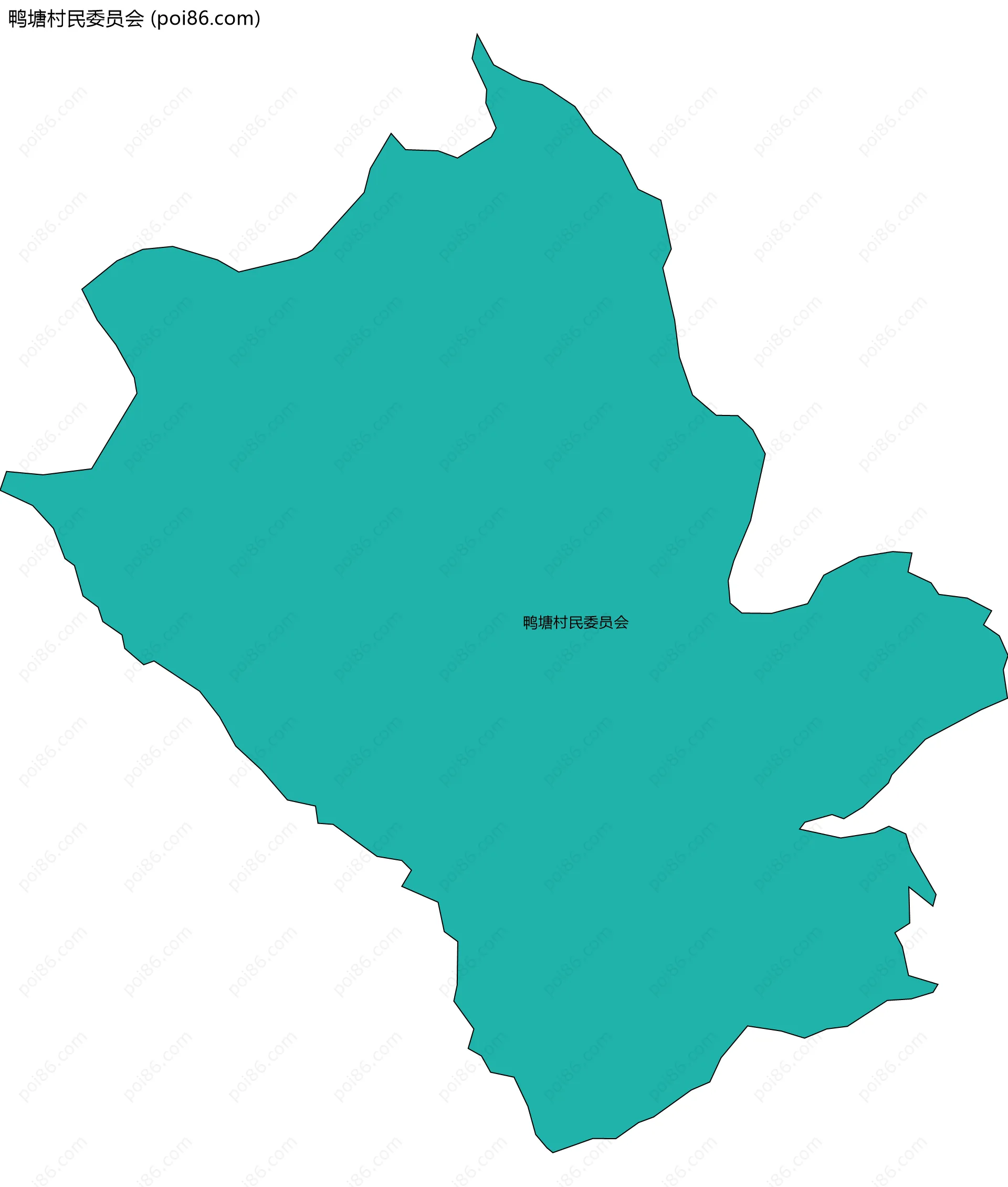鸭塘村民委员会边界地图