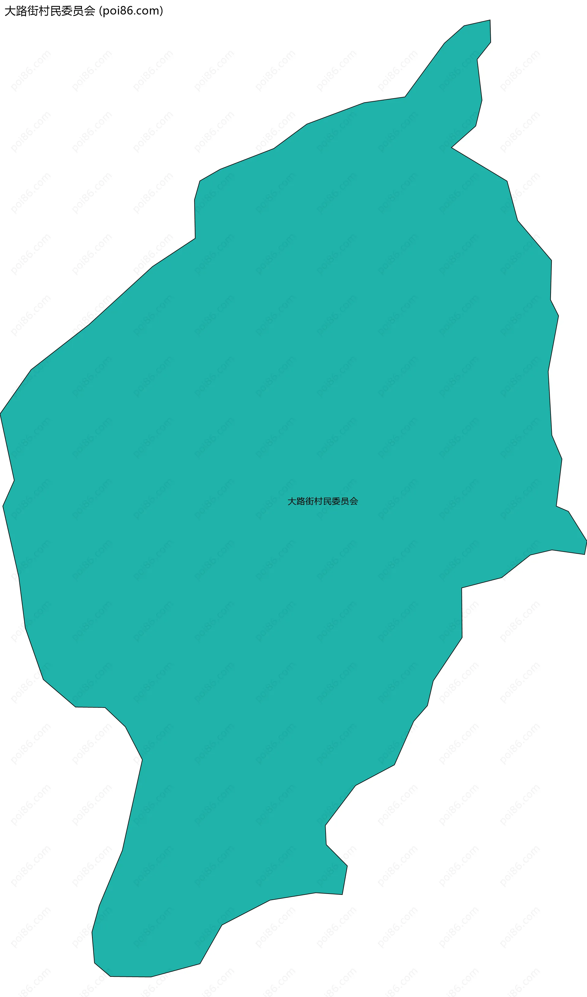 大路街村民委员会边界地图