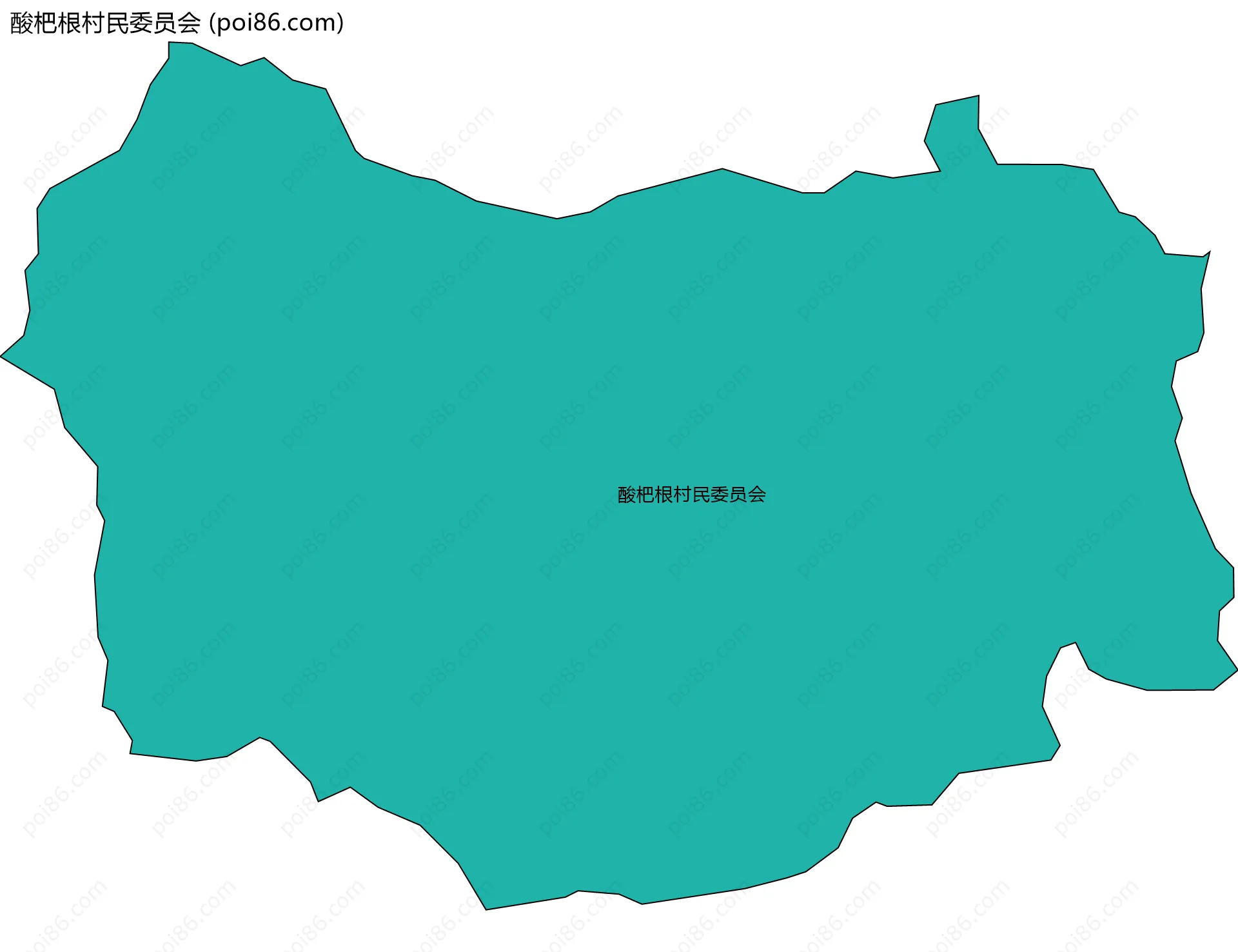 酸杷根村民委员会边界地图