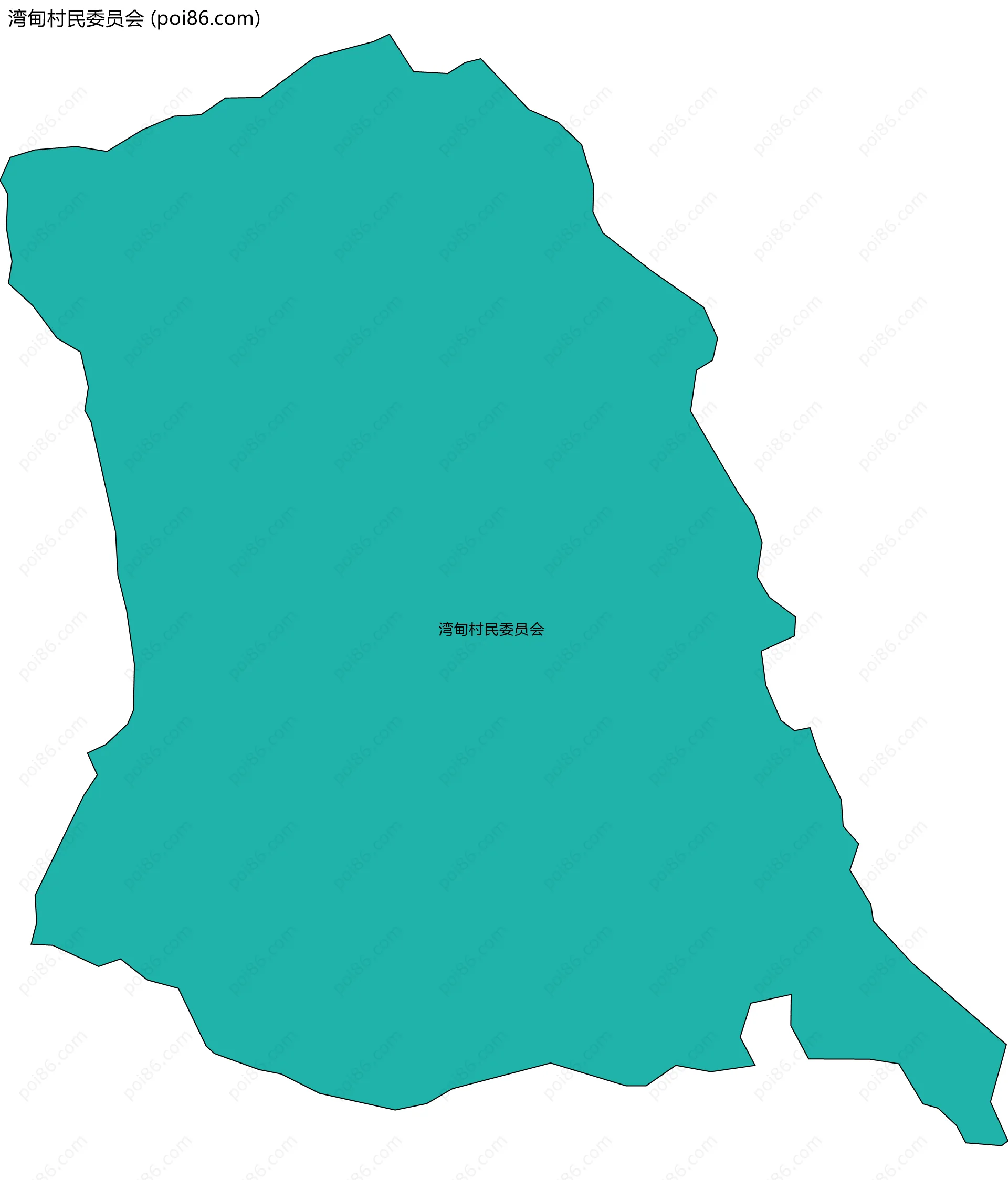 湾甸村民委员会边界地图