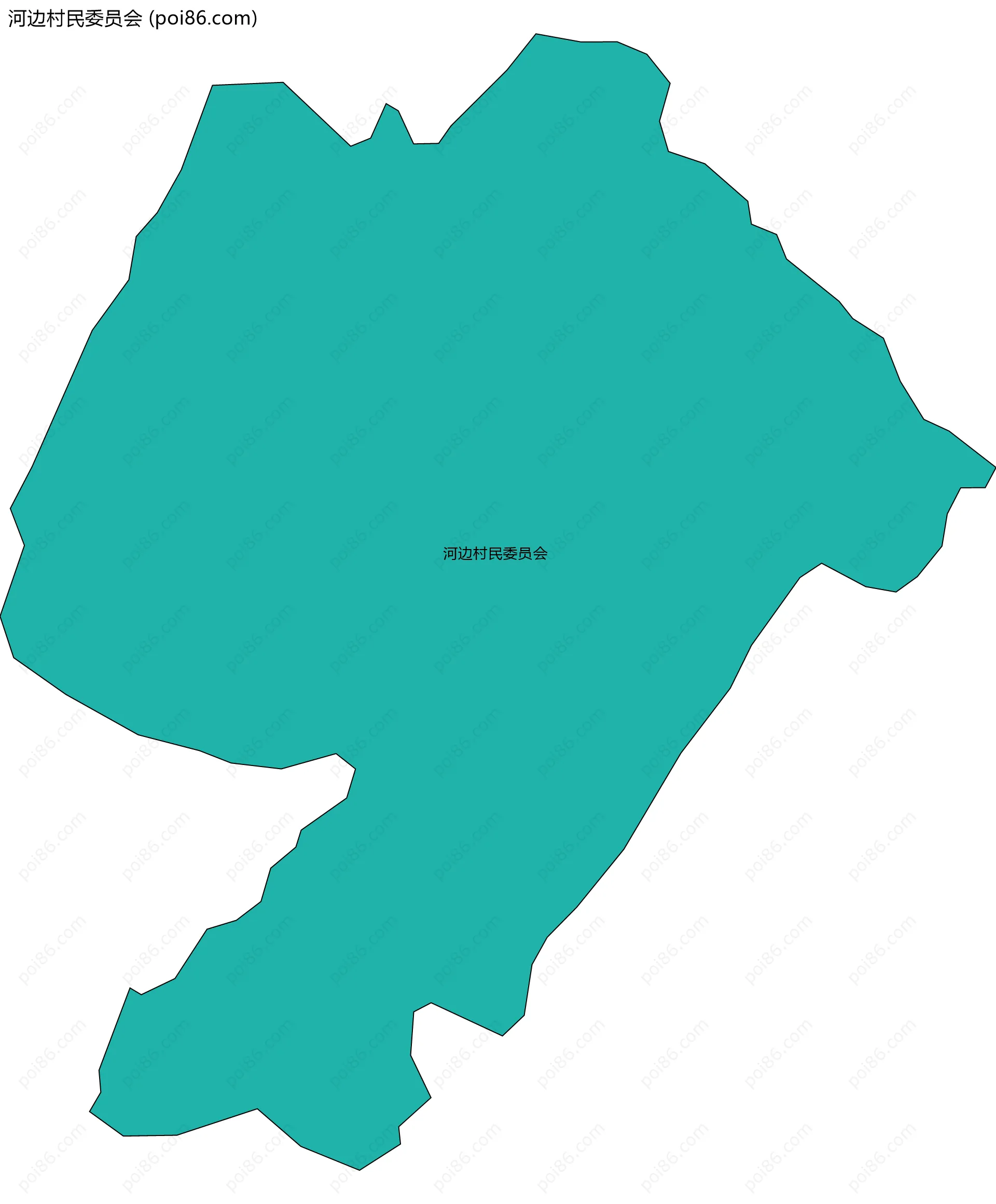 河边村民委员会边界地图