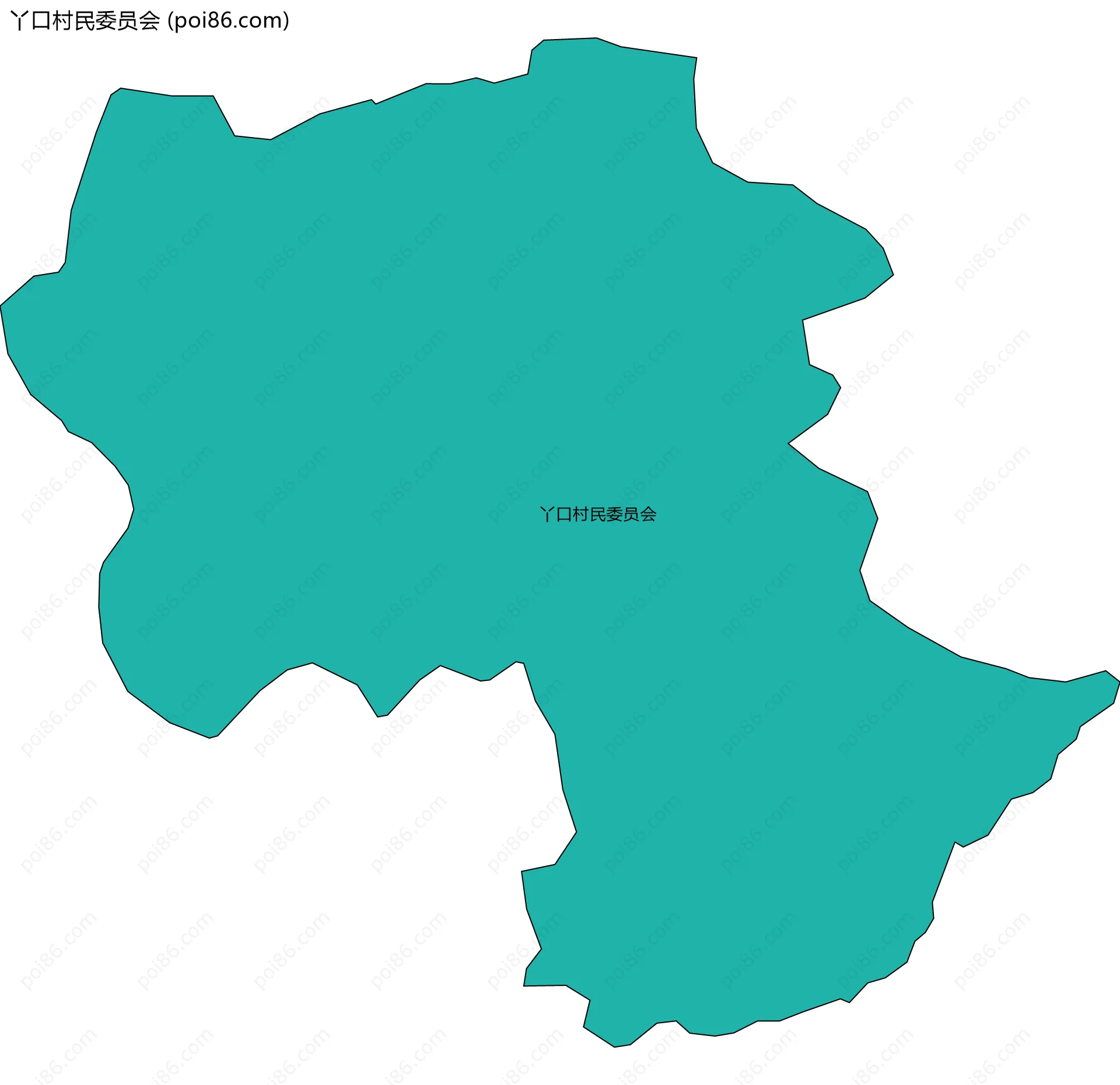 丫口村民委员会边界地图