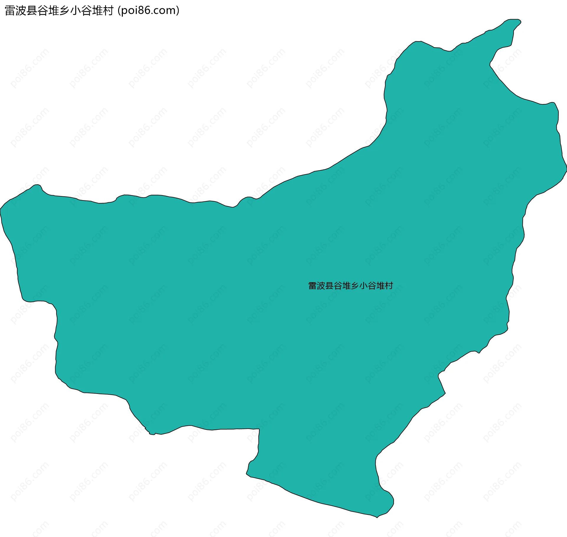 雷波县谷堆乡小谷堆村边界地图