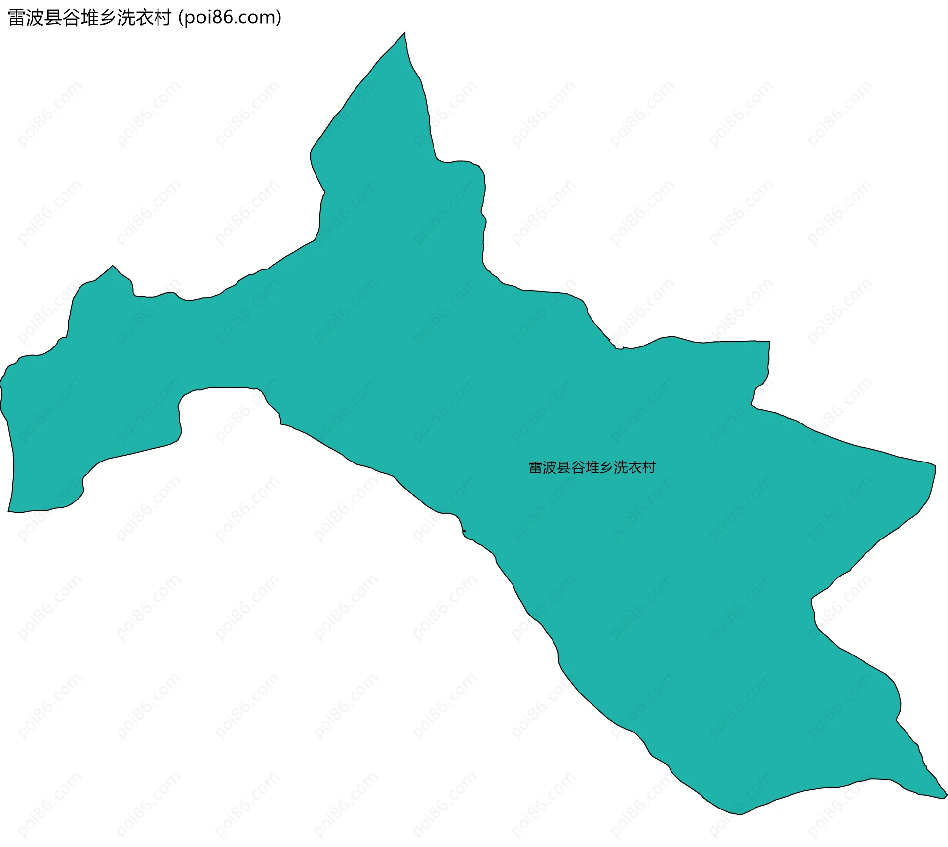 雷波县谷堆乡洗衣村边界地图