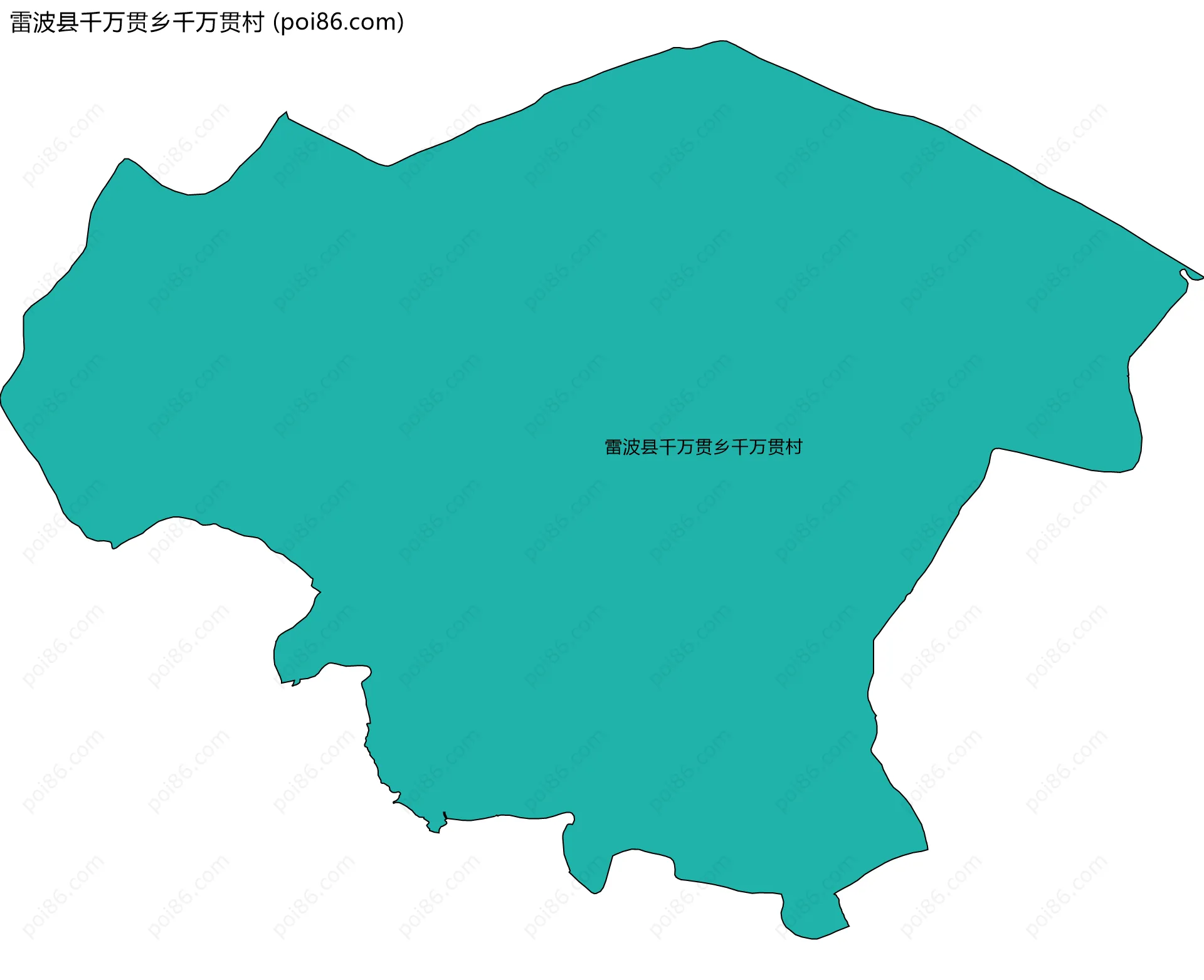 雷波县千万贯乡千万贯村边界地图
