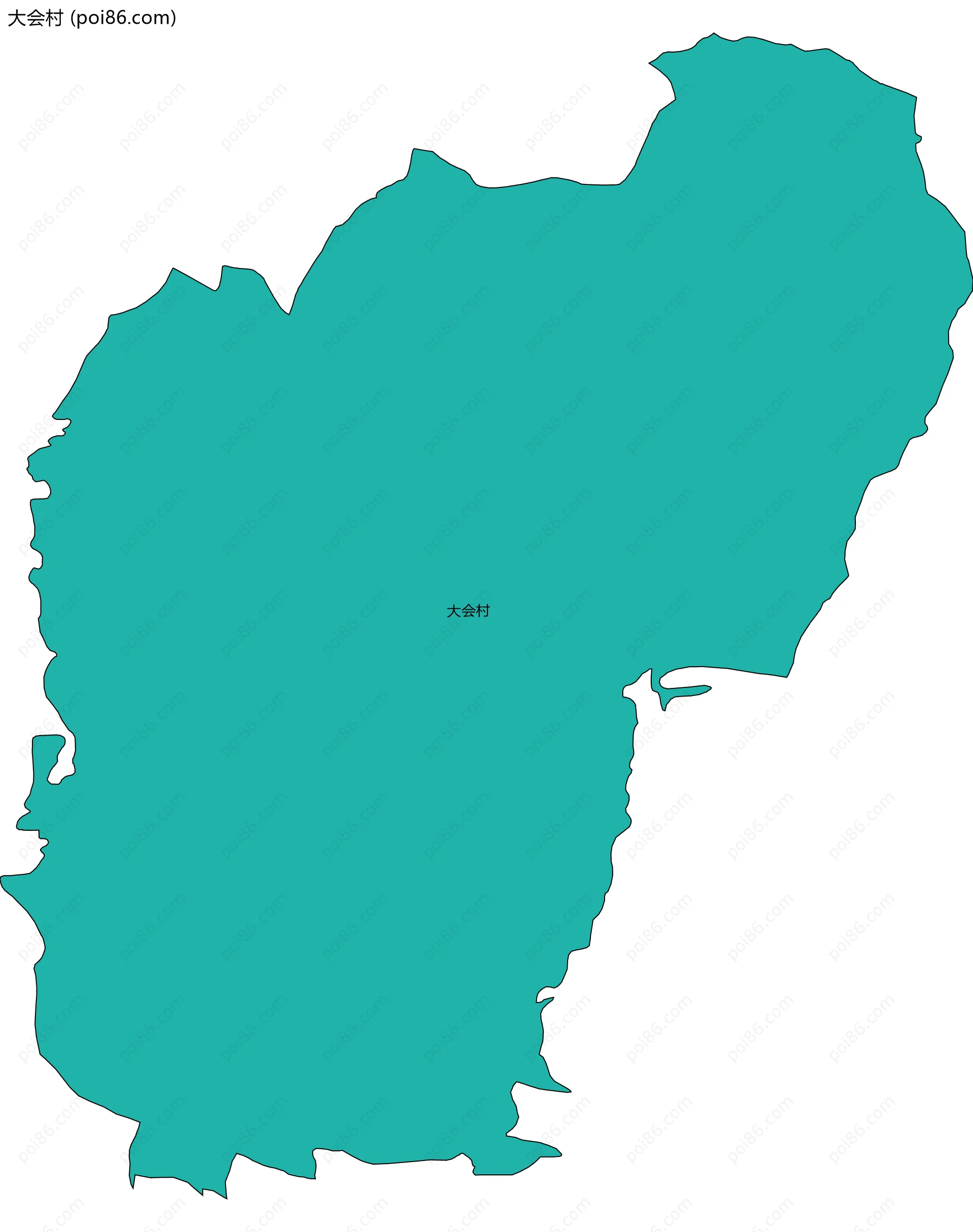 大会村边界地图