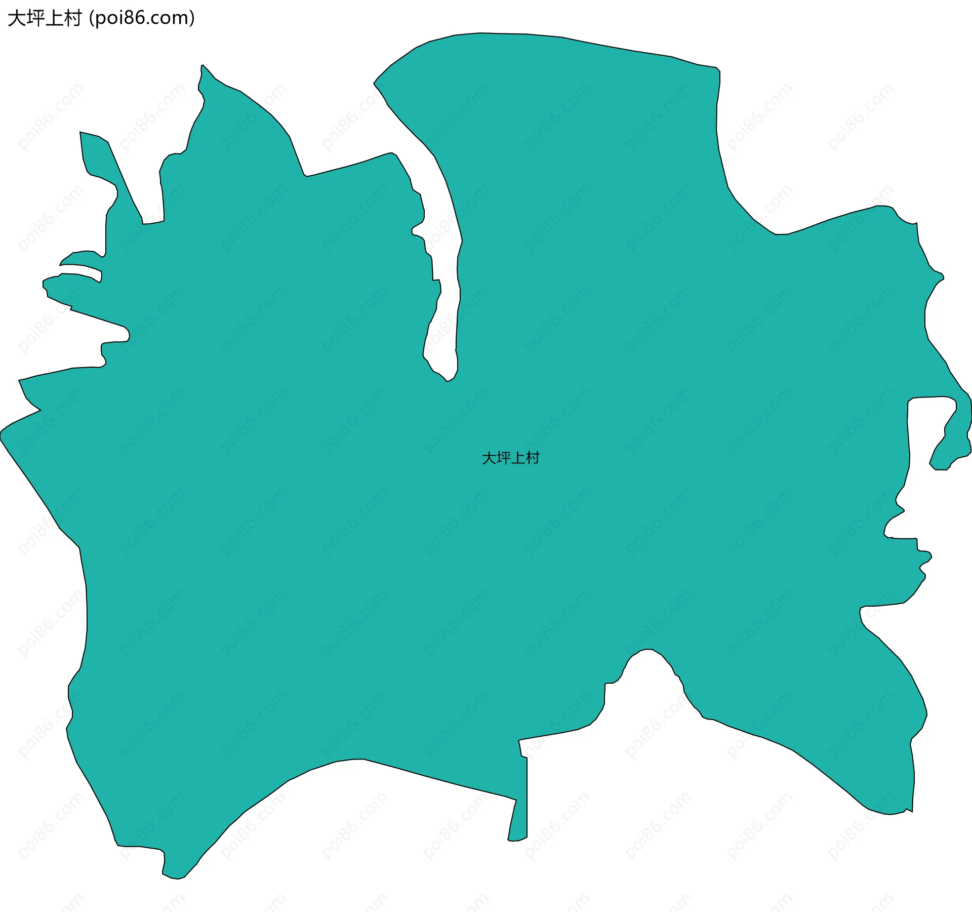 大坪上村边界地图
