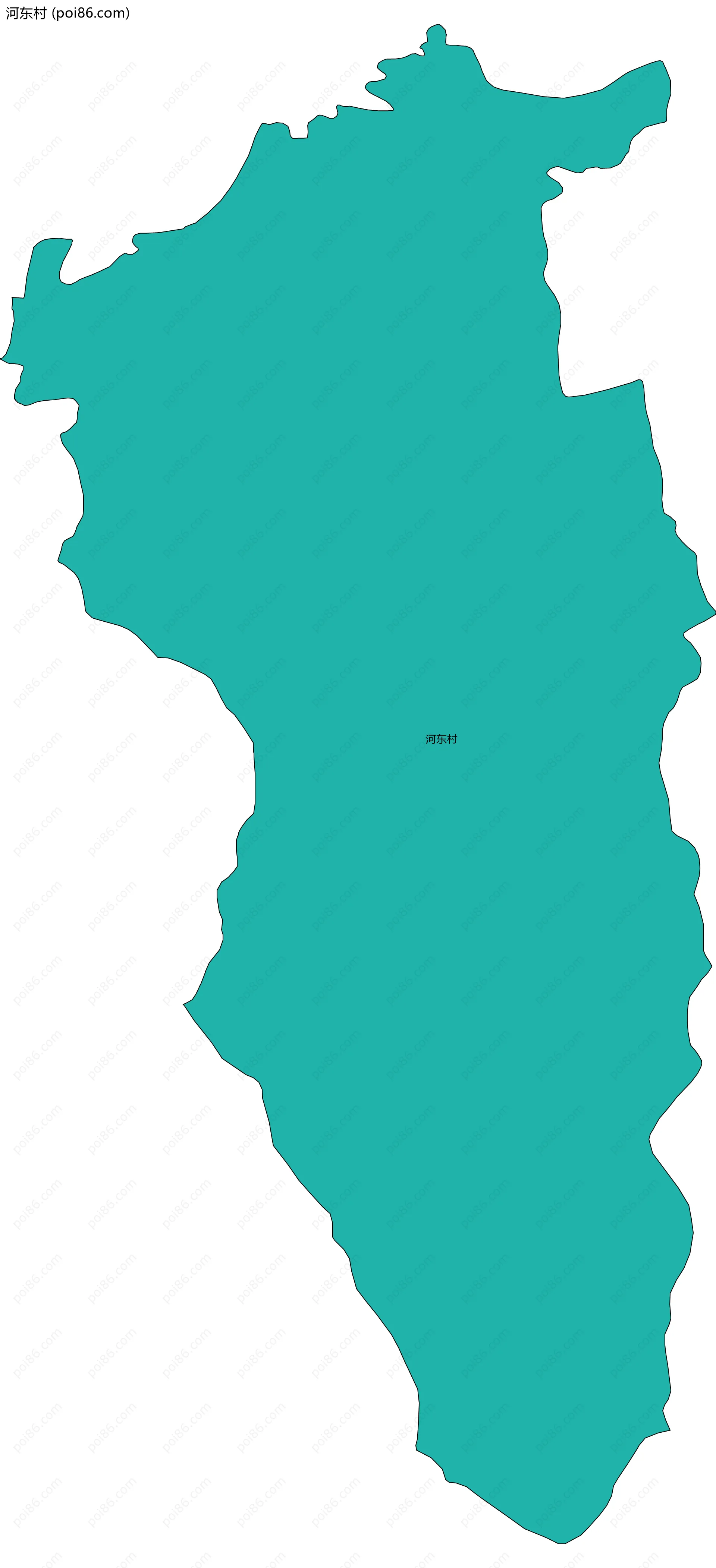 河东村边界地图