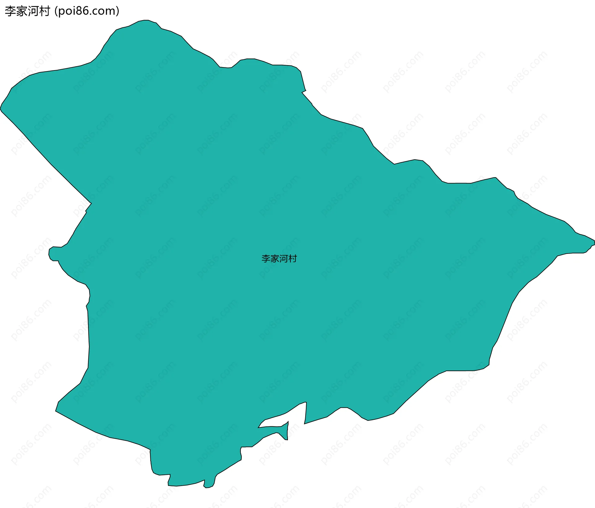 李家河村边界地图
