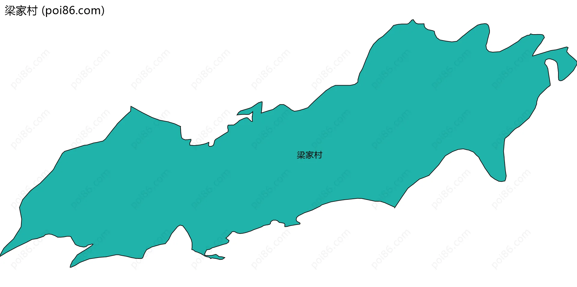 梁家村边界地图