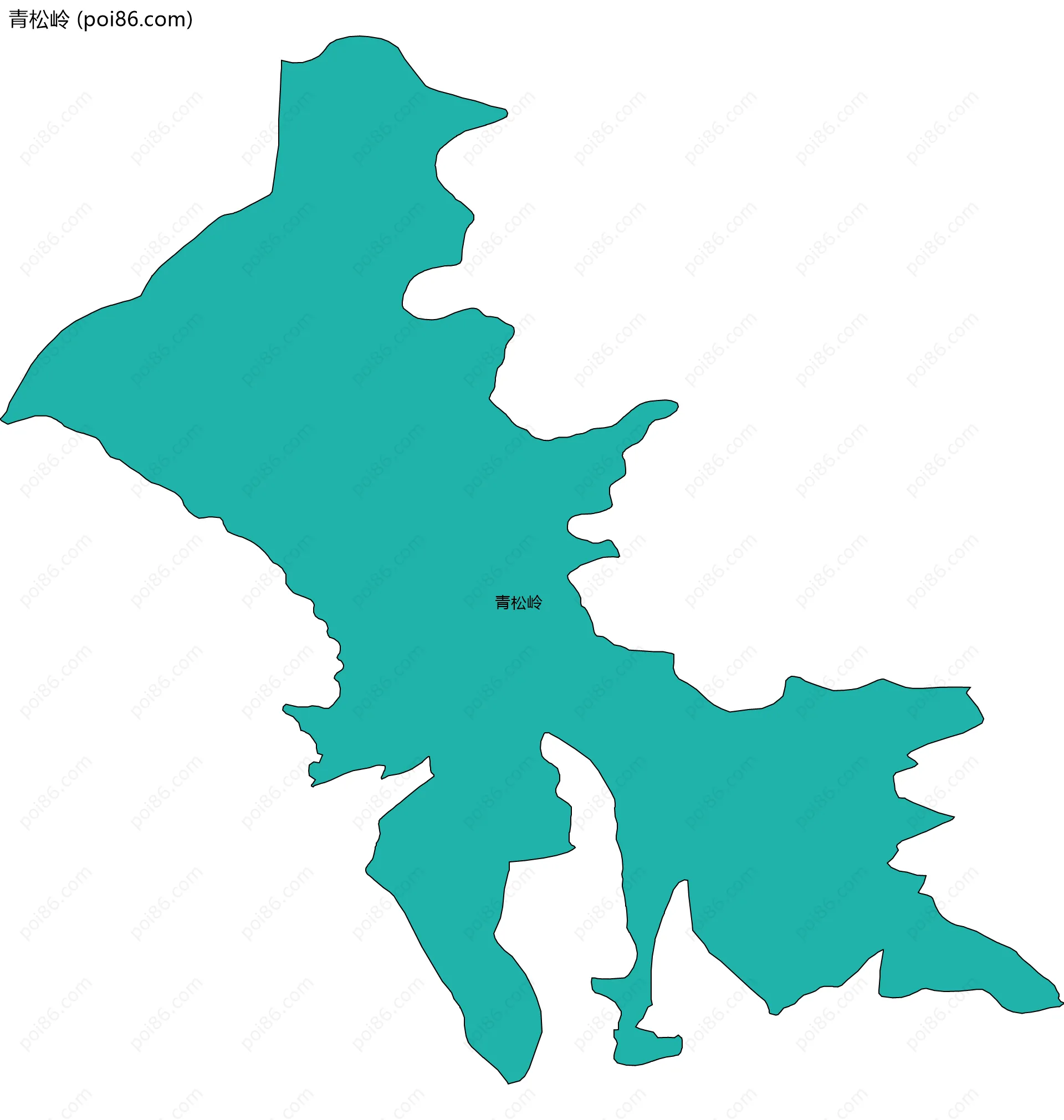 青松岭边界地图