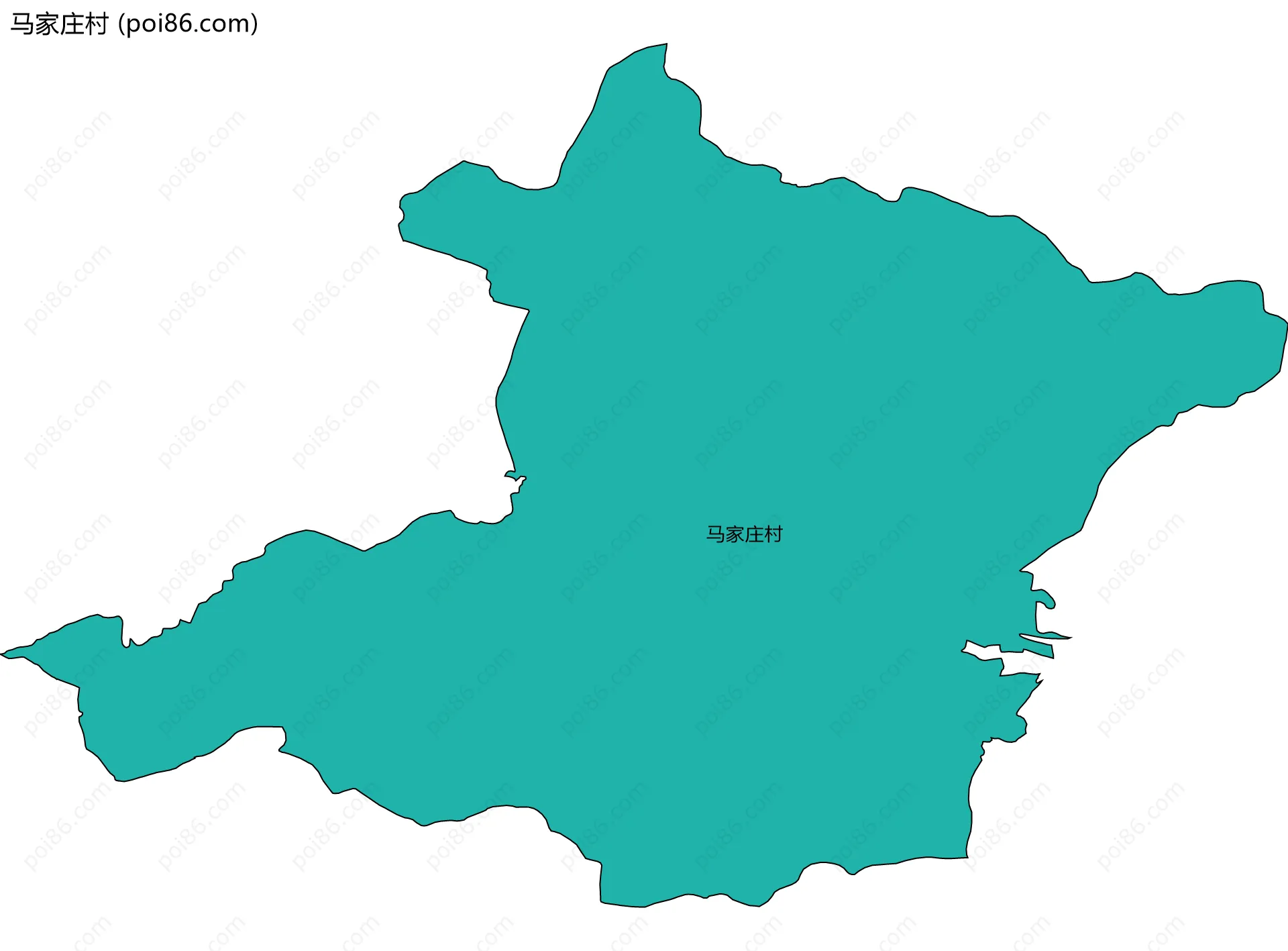马家庄村边界地图
