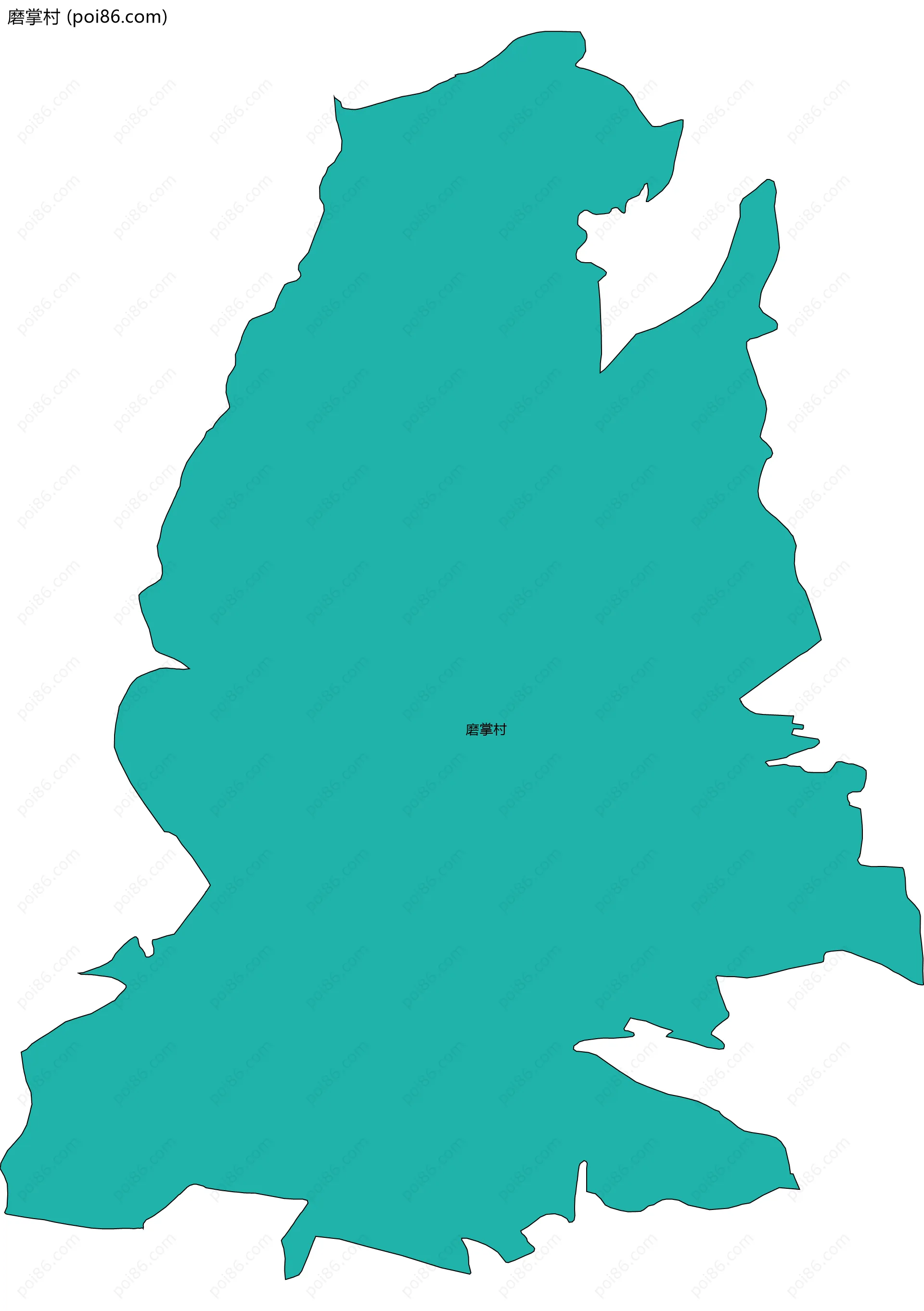 磨掌村边界地图