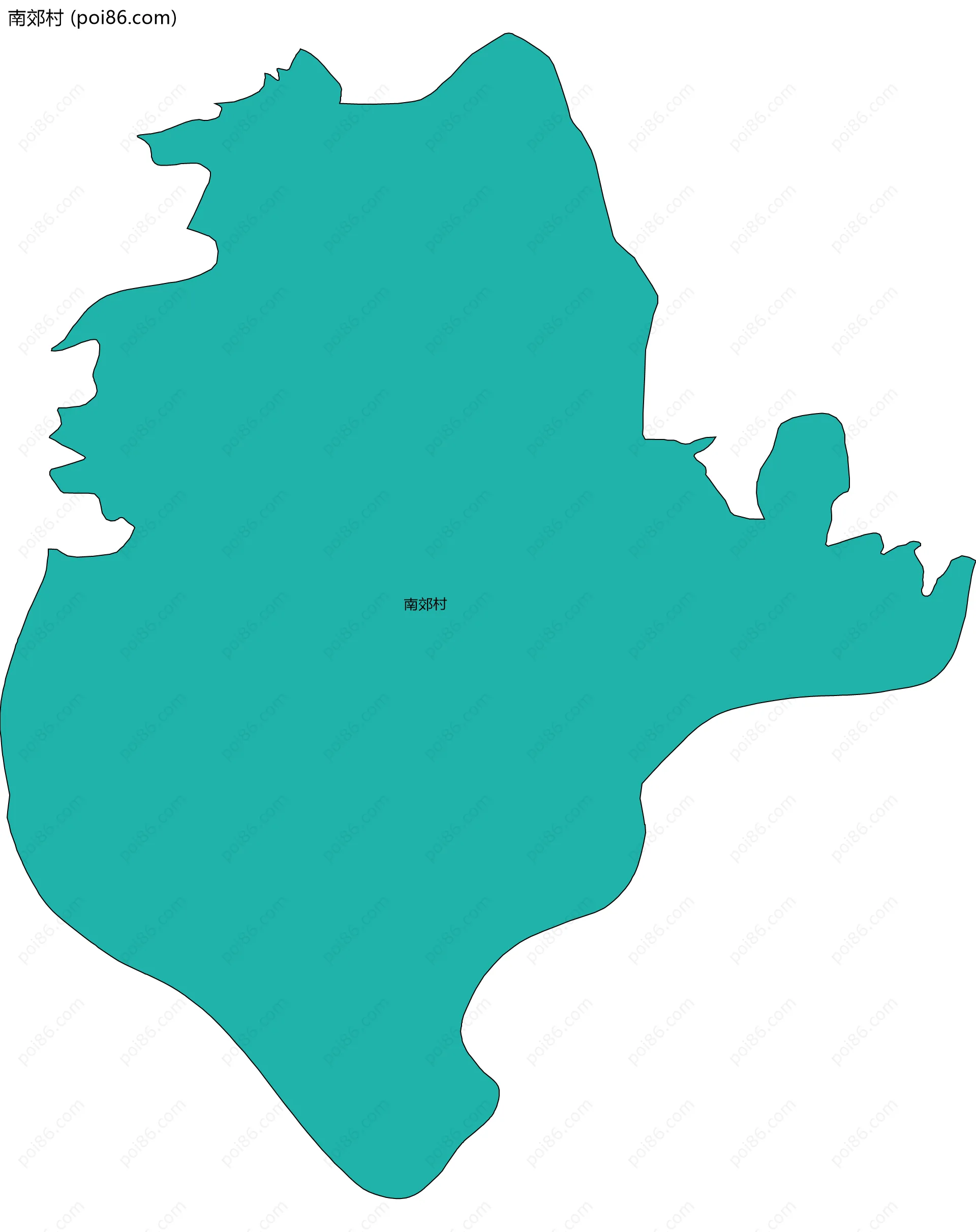 南郊村边界地图